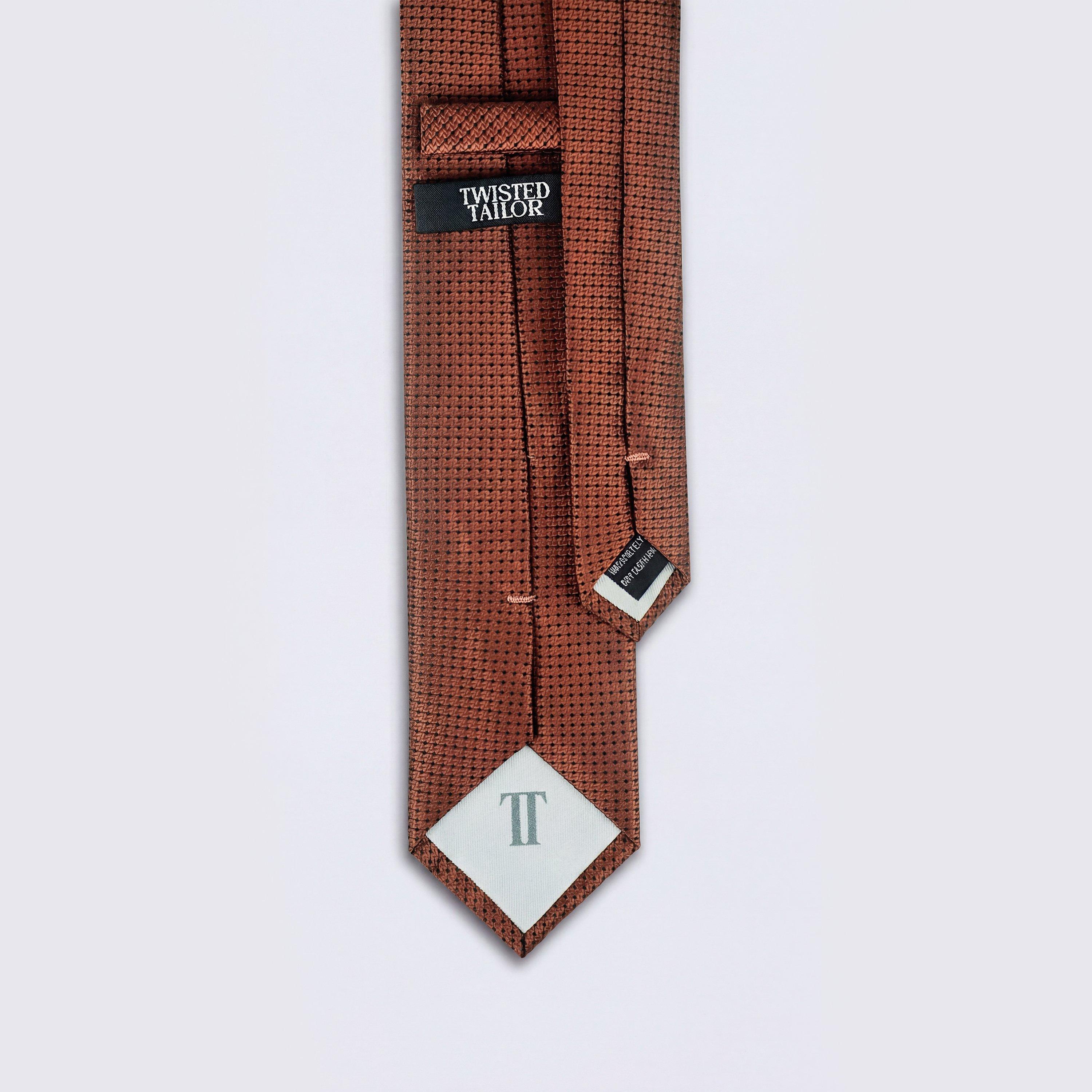 Rust - Twisted Tailor - TT Miles Texture Tie Sn72 - 2
