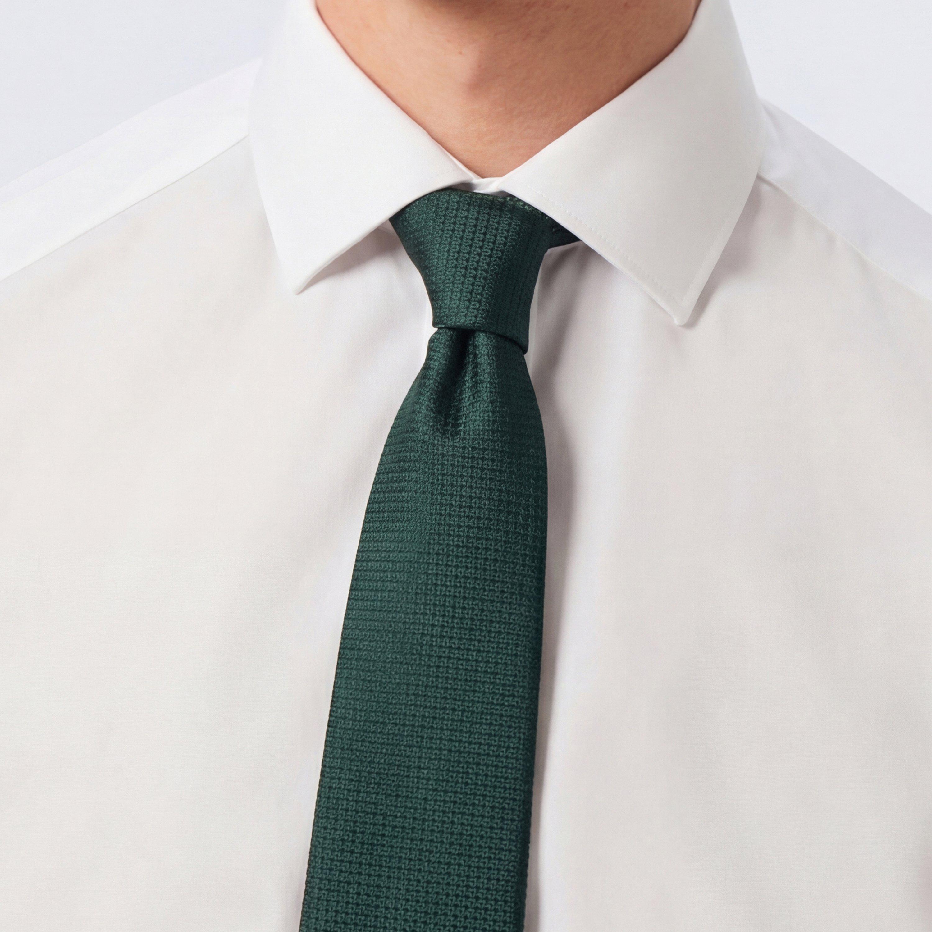Bottle Green - Twisted Tailor - Miles Texture Tie - 3