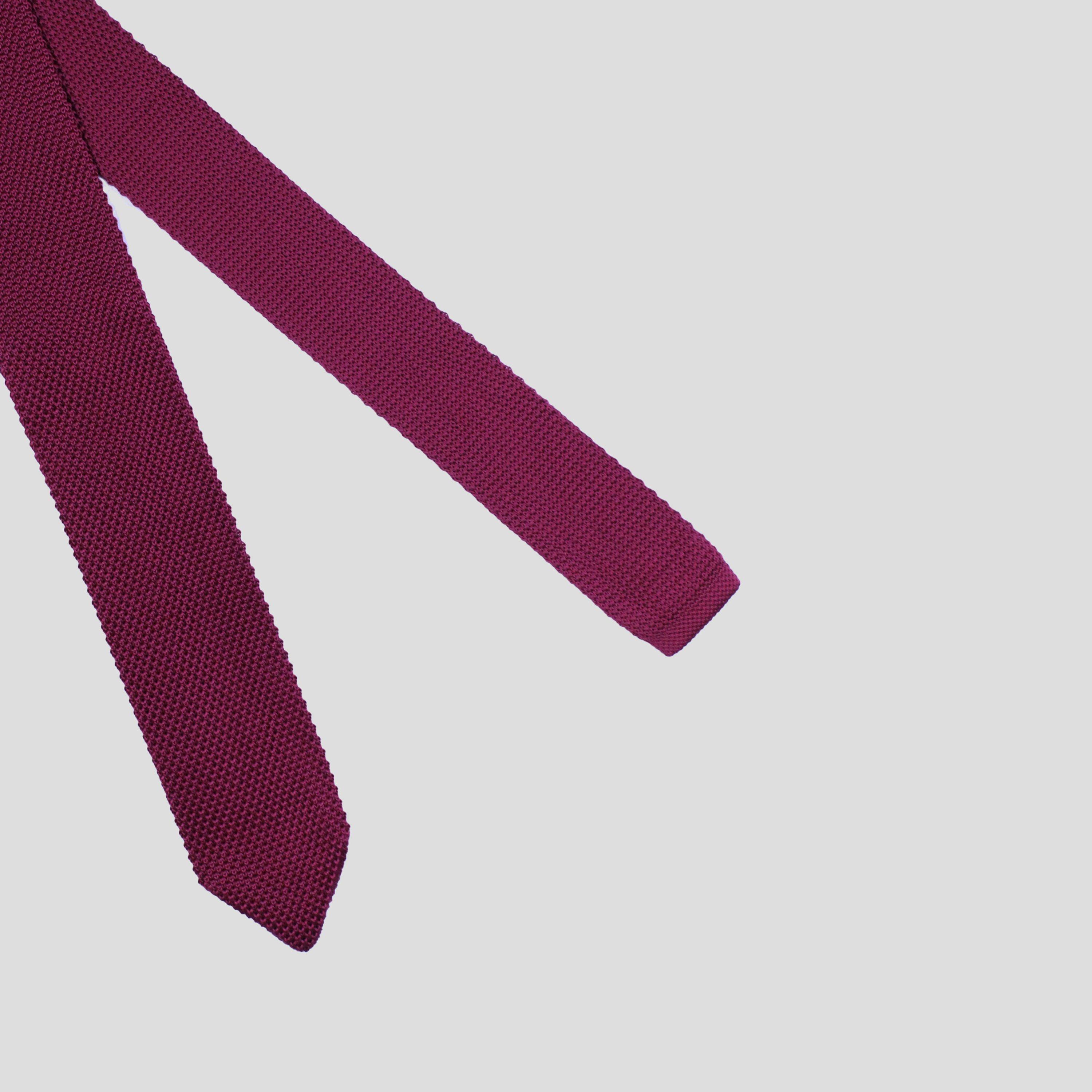 Burgandy - Twisted Tailor - TT Jagger Knitted Tie Mens - 2