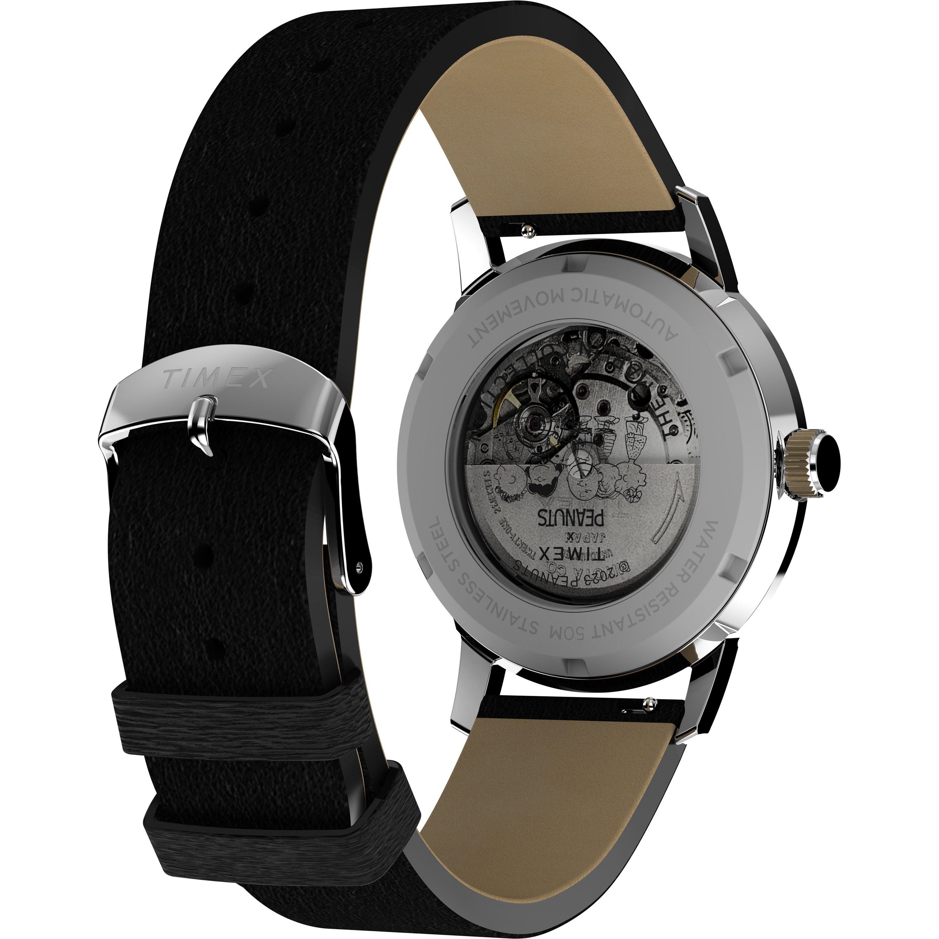 Bianco/Acciaio - Timex - Unisex Adults Marlin 54 Analogue Quartz Watch - 5