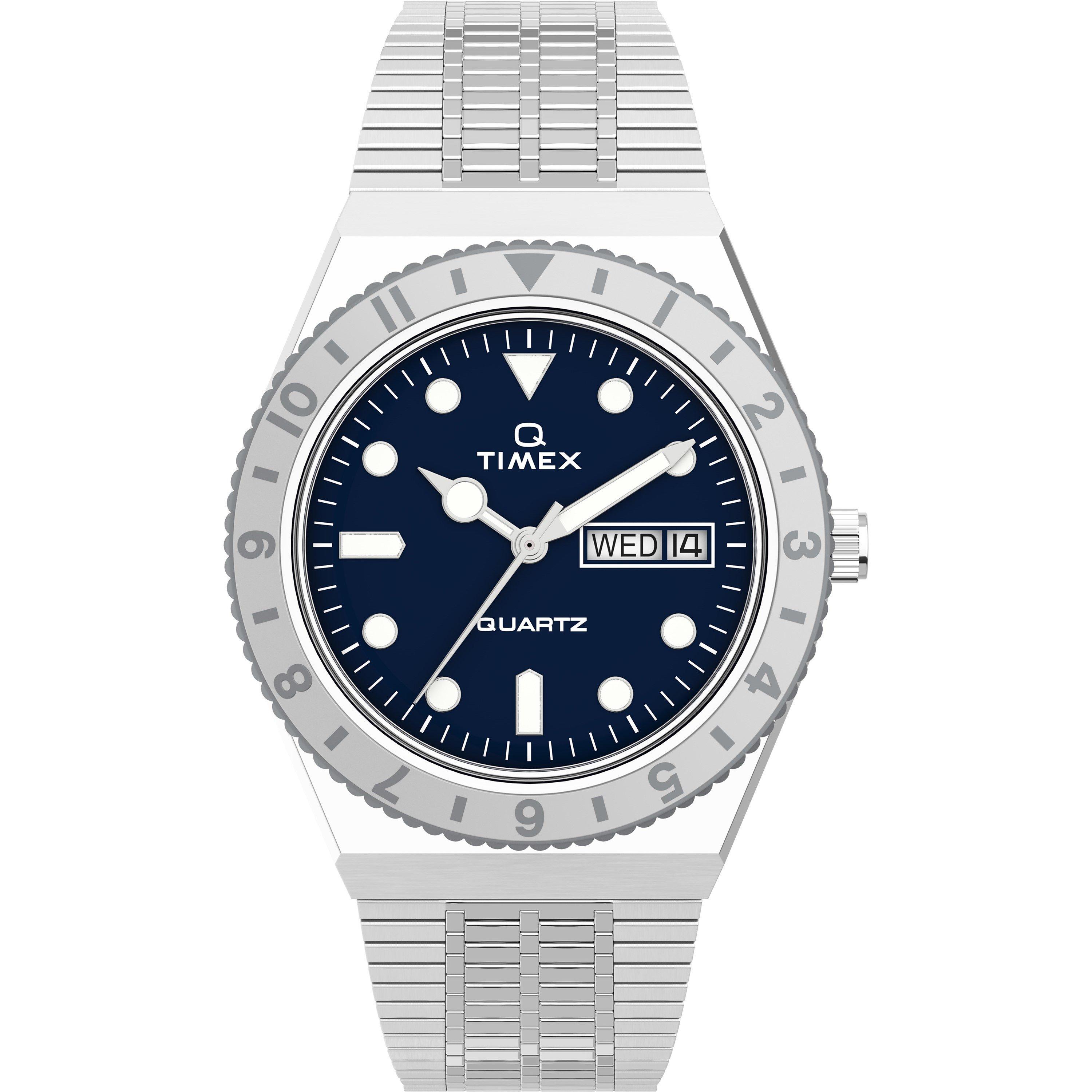 Blue/Steel - Timex - Men's Water Resistant Analogue Quartz Watch - 1