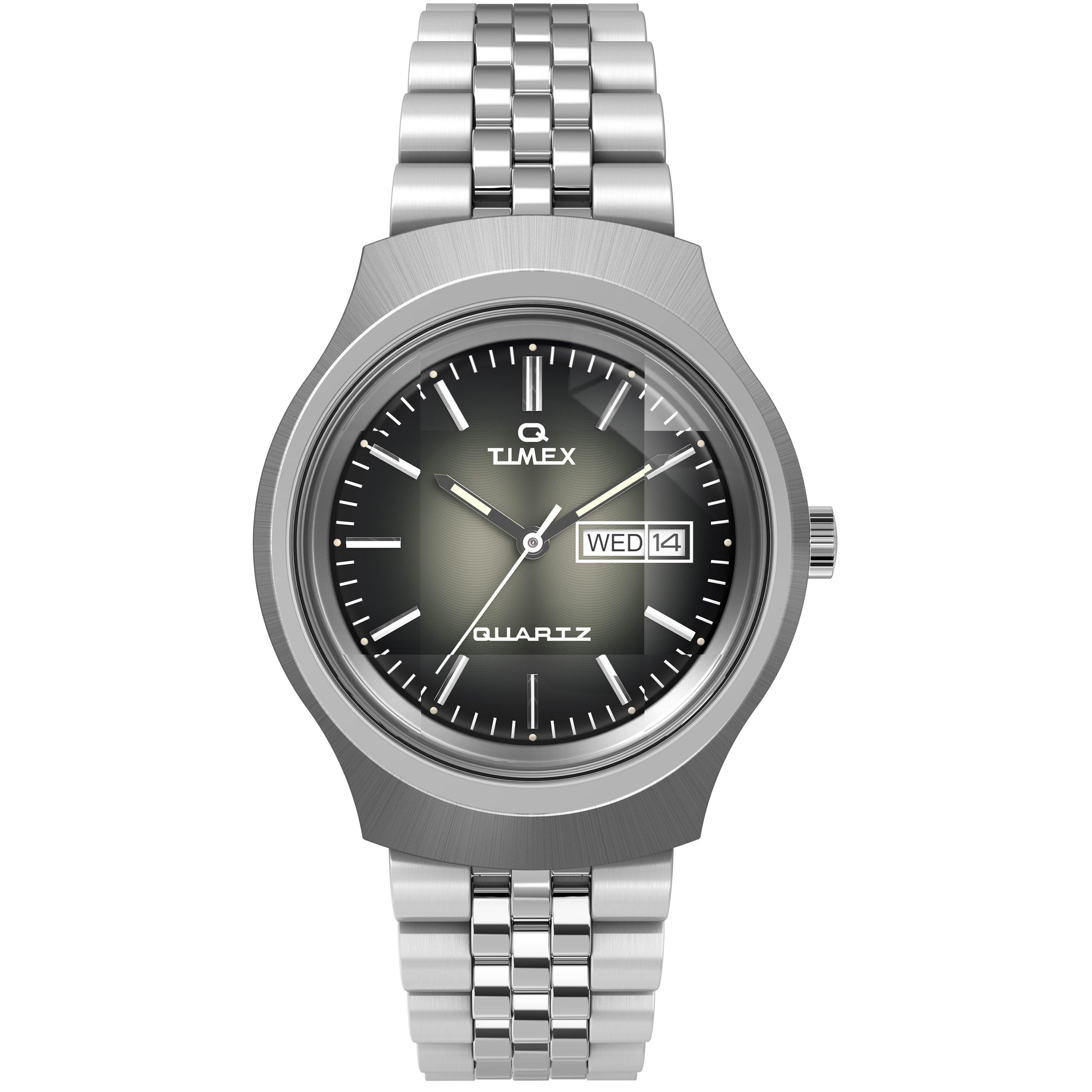 Grey/Steel - Timex - Men's Water Resistant Analogue Quartz Watch - 1