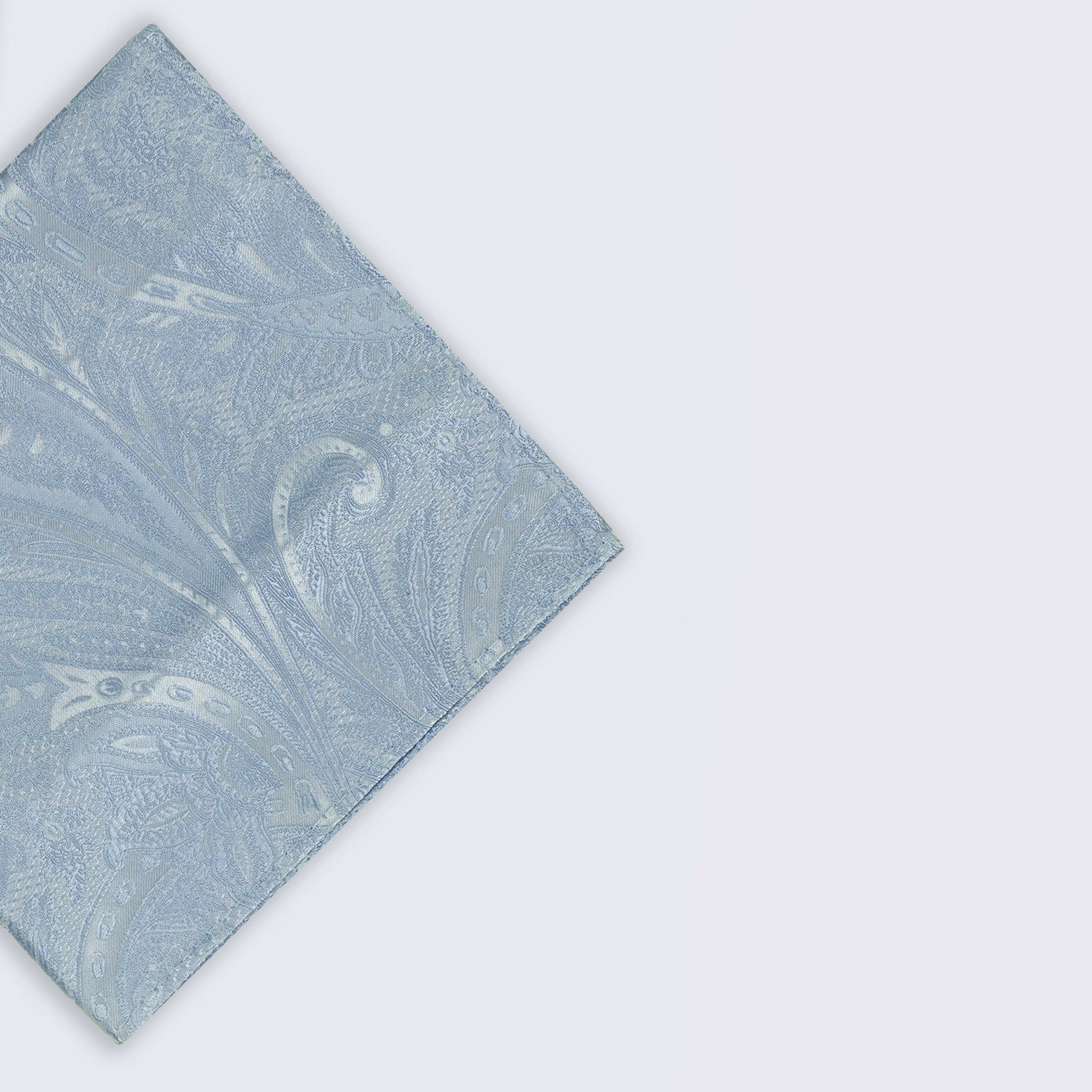 Light Blue - Twisted Tailor - Shriever Paisley Tie Set - 4