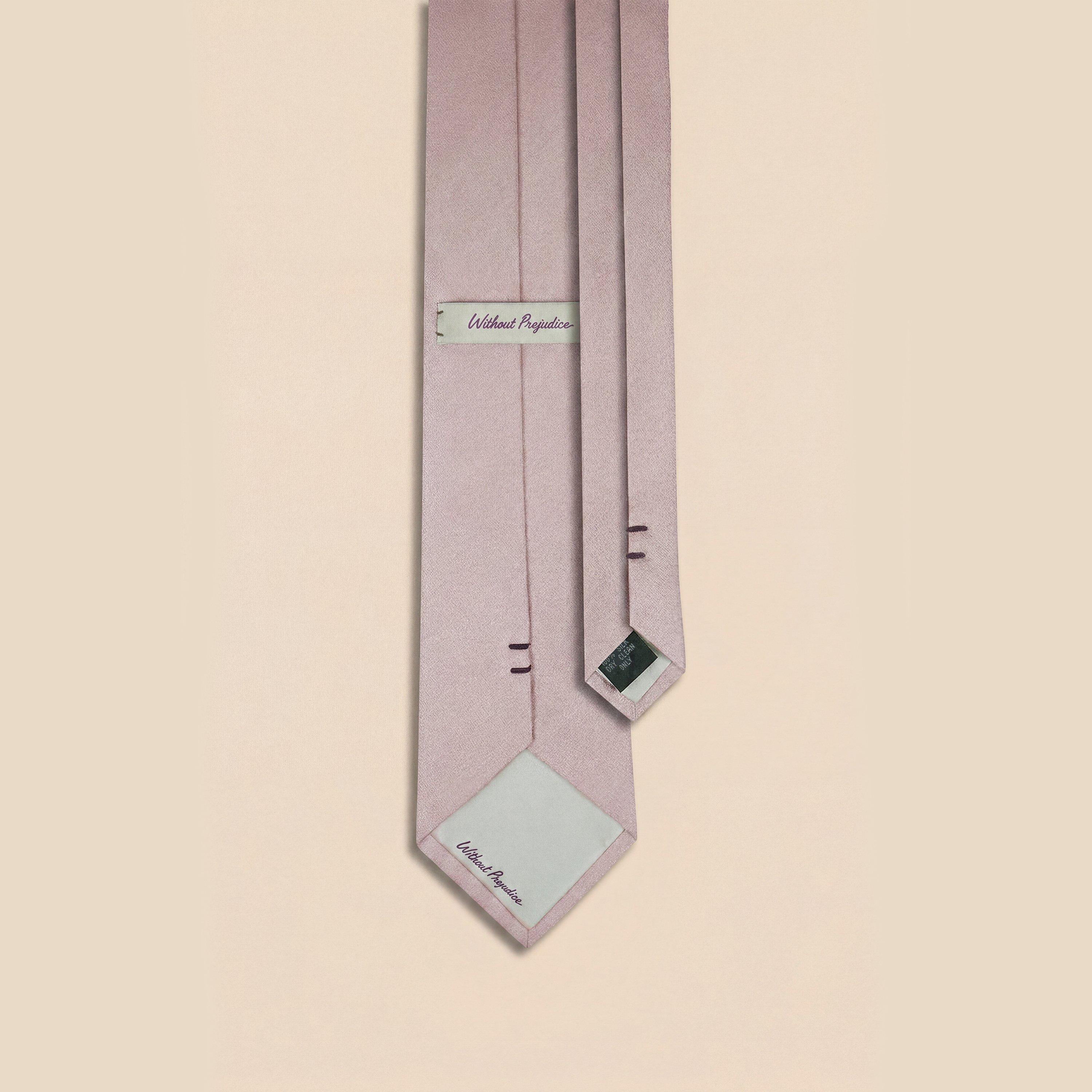 Pink - Without Prejudice - Mens Allegra Silk Texture Tie - 2