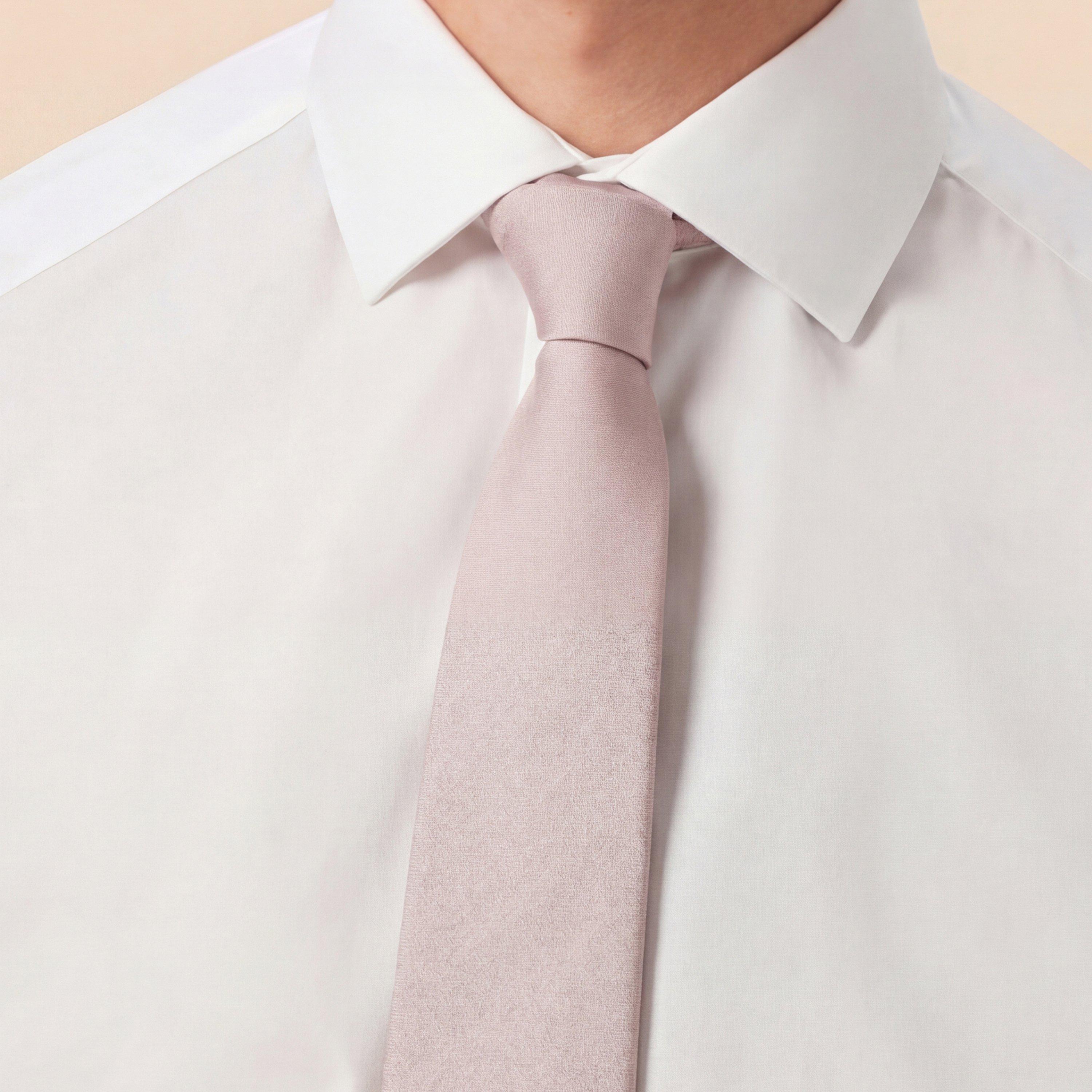 Pink - Without Prejudice - Mens Allegra Silk Texture Tie - 3