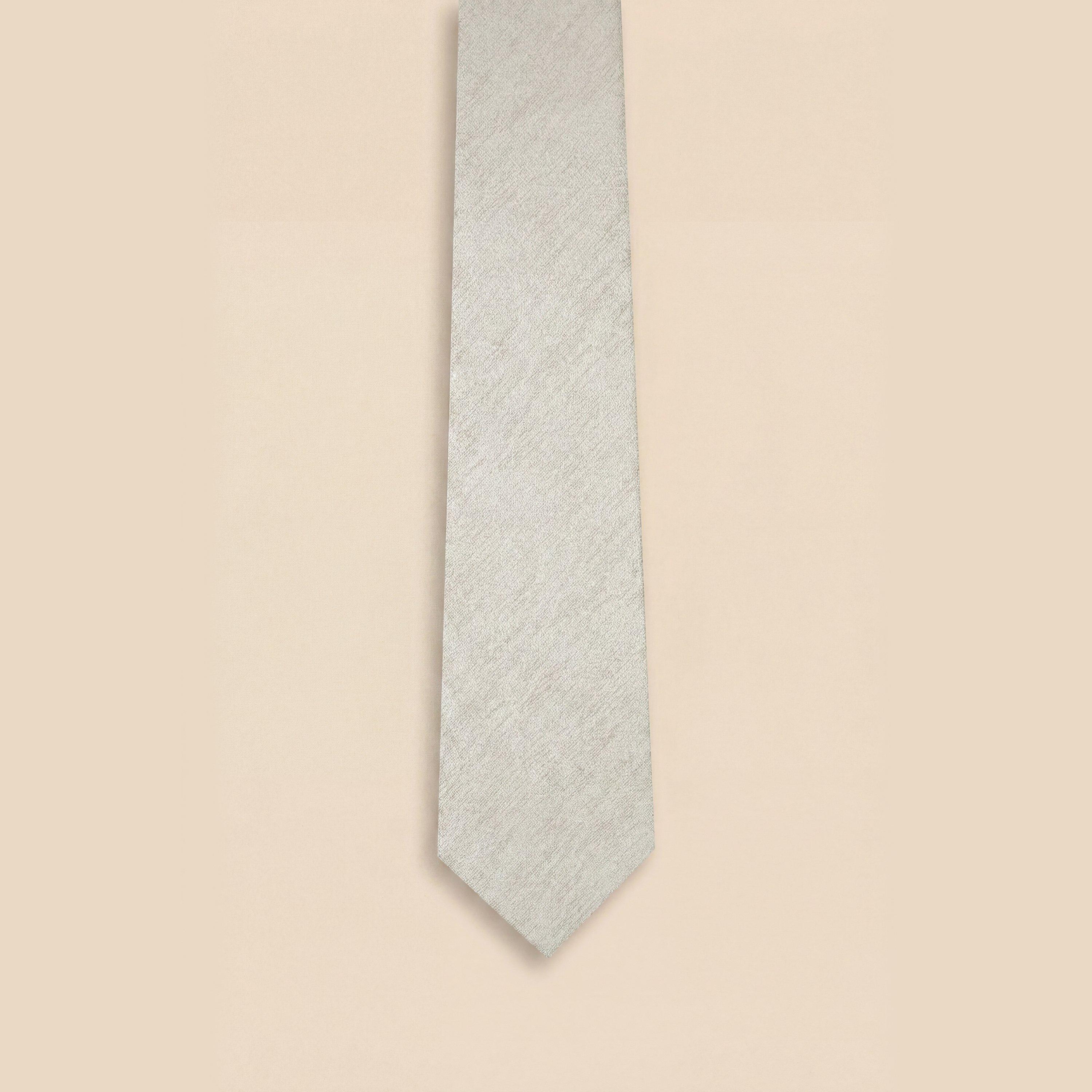 Without Prejudice Men's Allegra Silk Texture Tie - Champagne