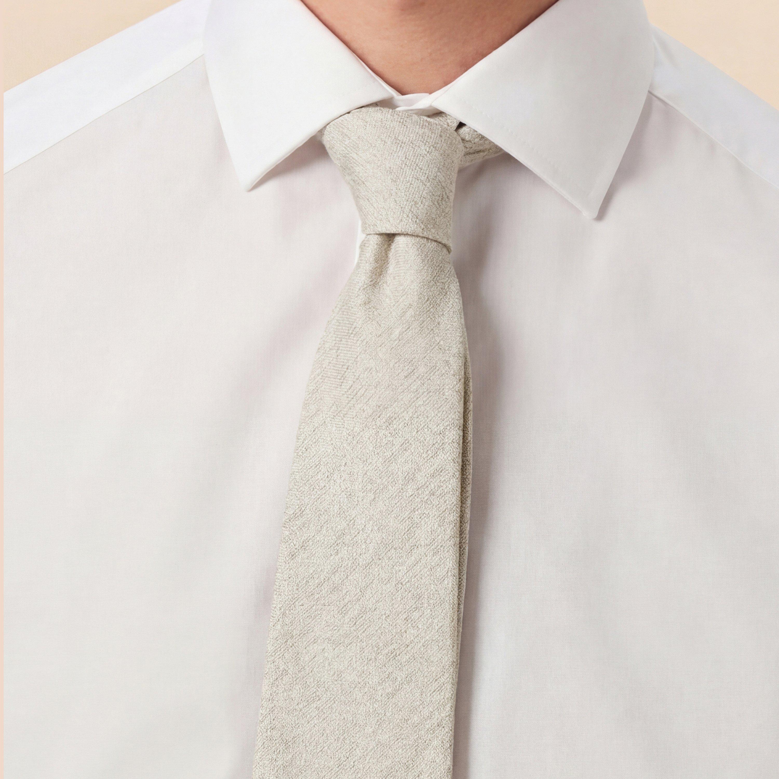 Champagne - Without Prejudice - Mens Allegra Silk Texture Tie - 3