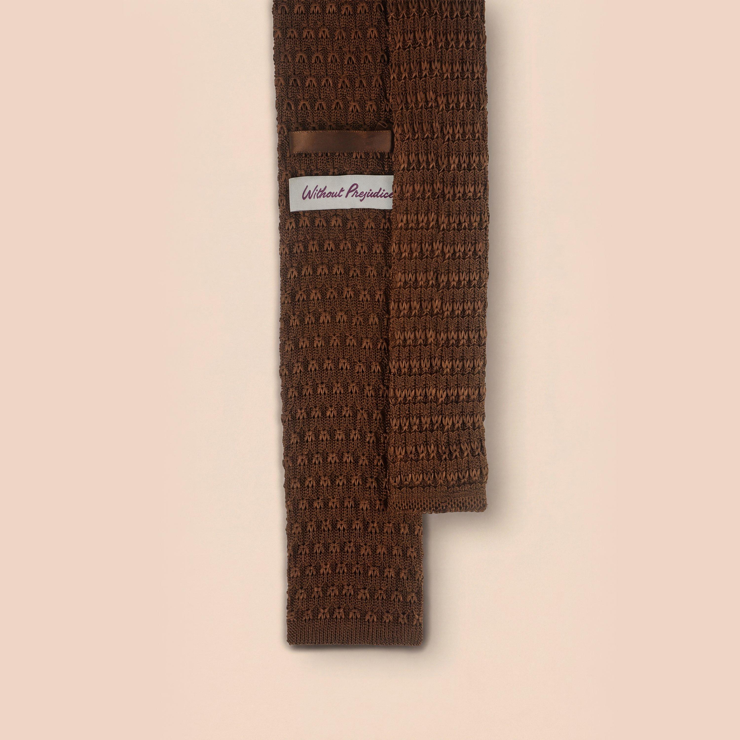 Rust - Without Prejudice - Sienna Silk Knit Tie - 2