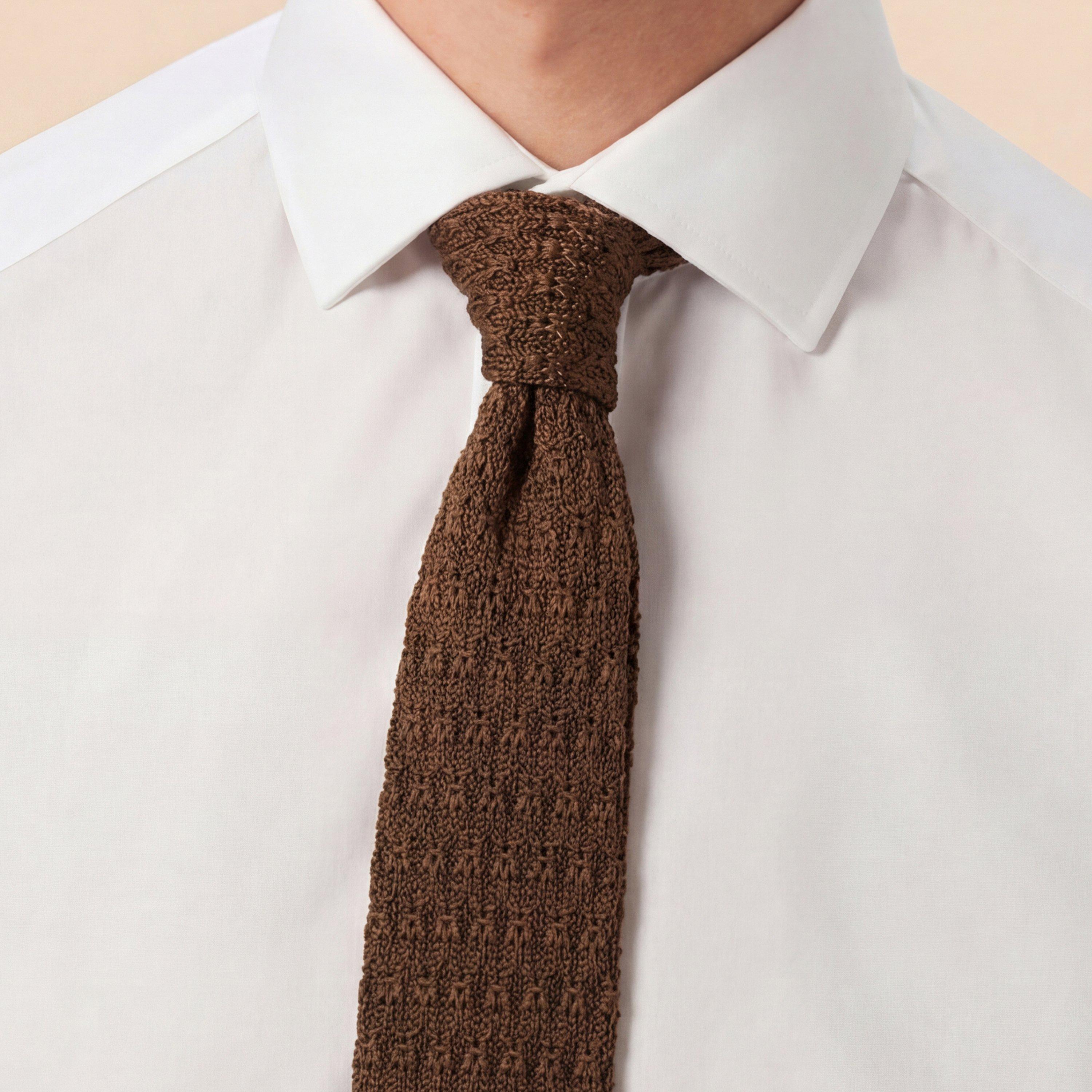 Rust - Without Prejudice - Sienna Silk Knit Tie - 3