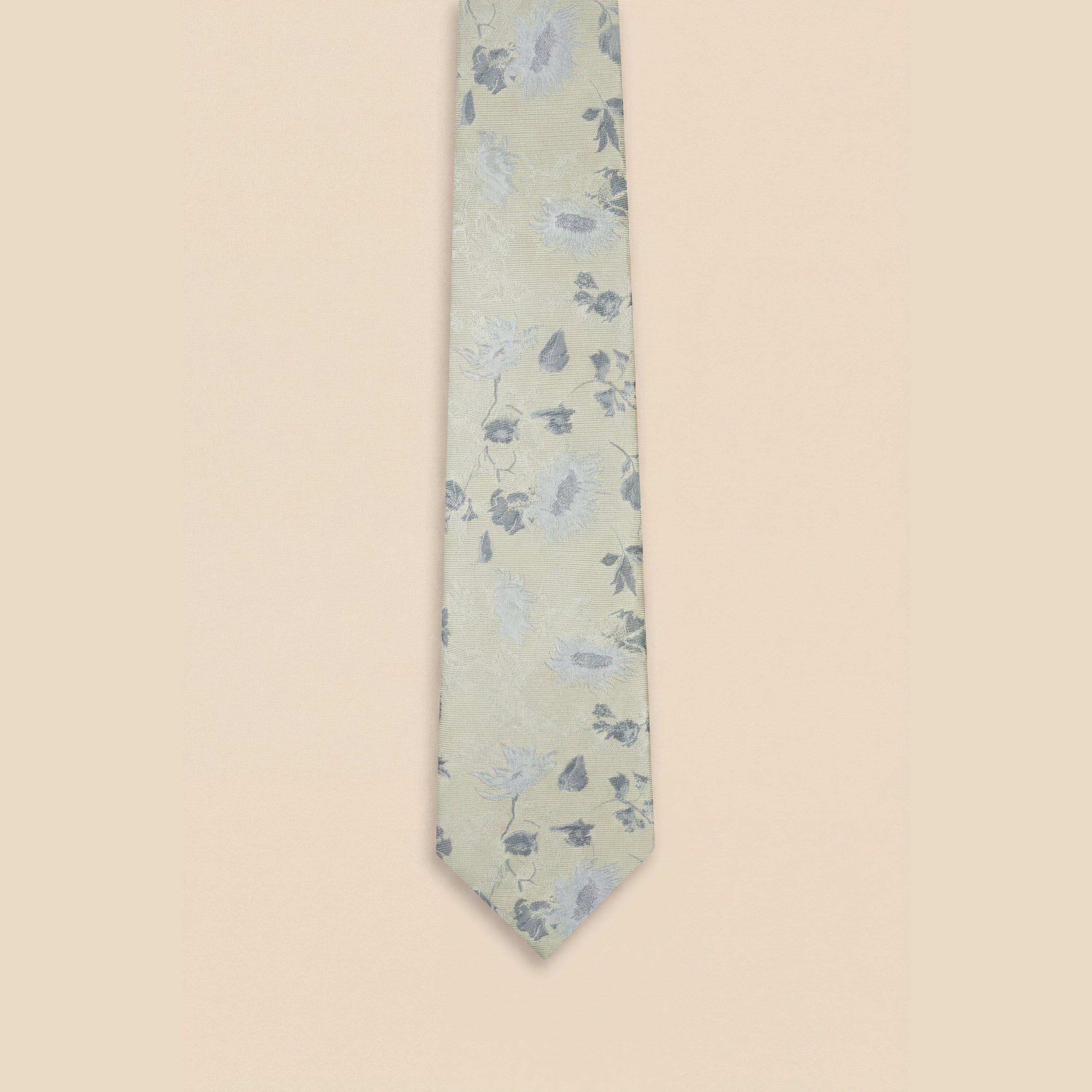Gold - Without Prejudice - Adriana Silk Floral Tie - 1