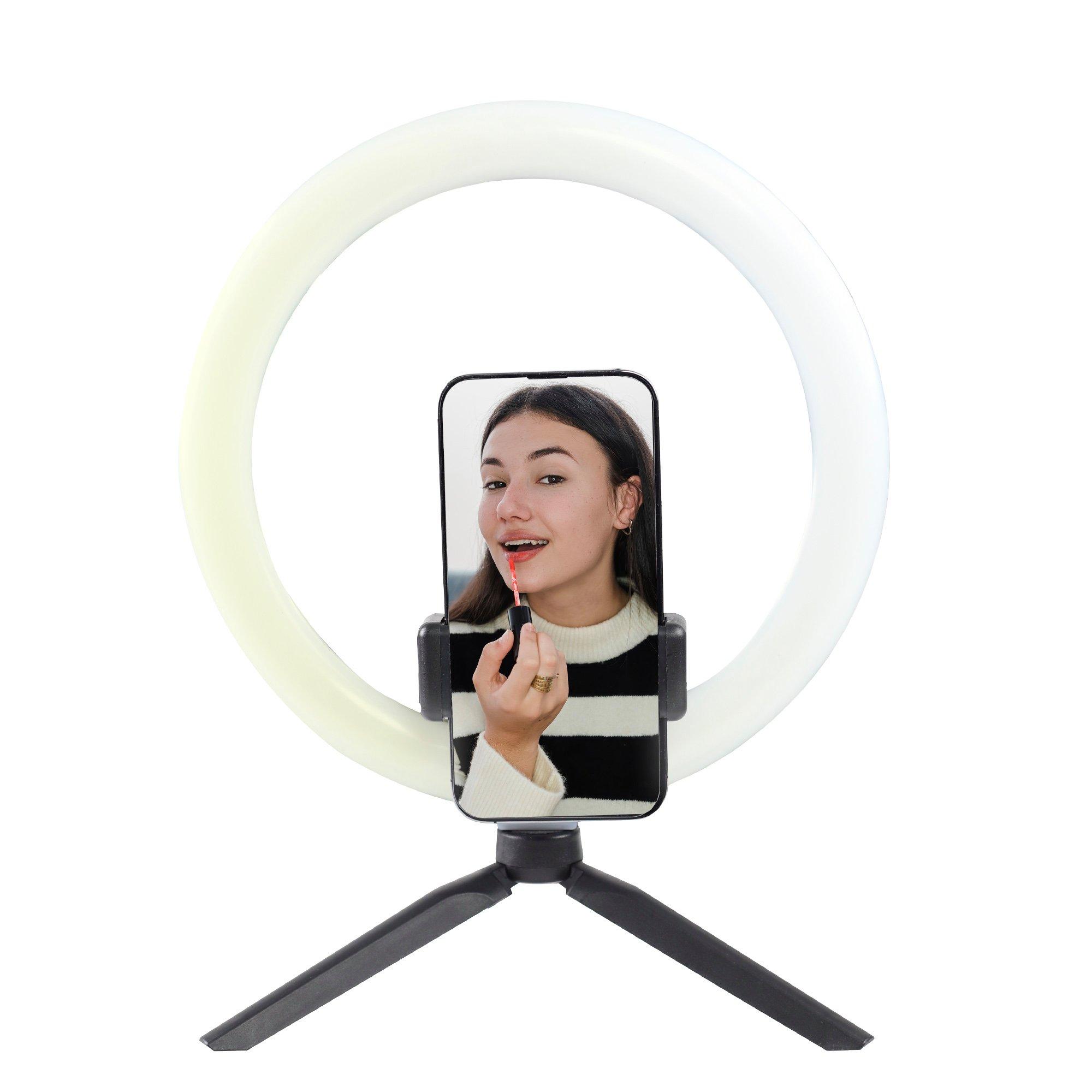 Black - Pixibright - White Ring Light Selfie Sticks - 7