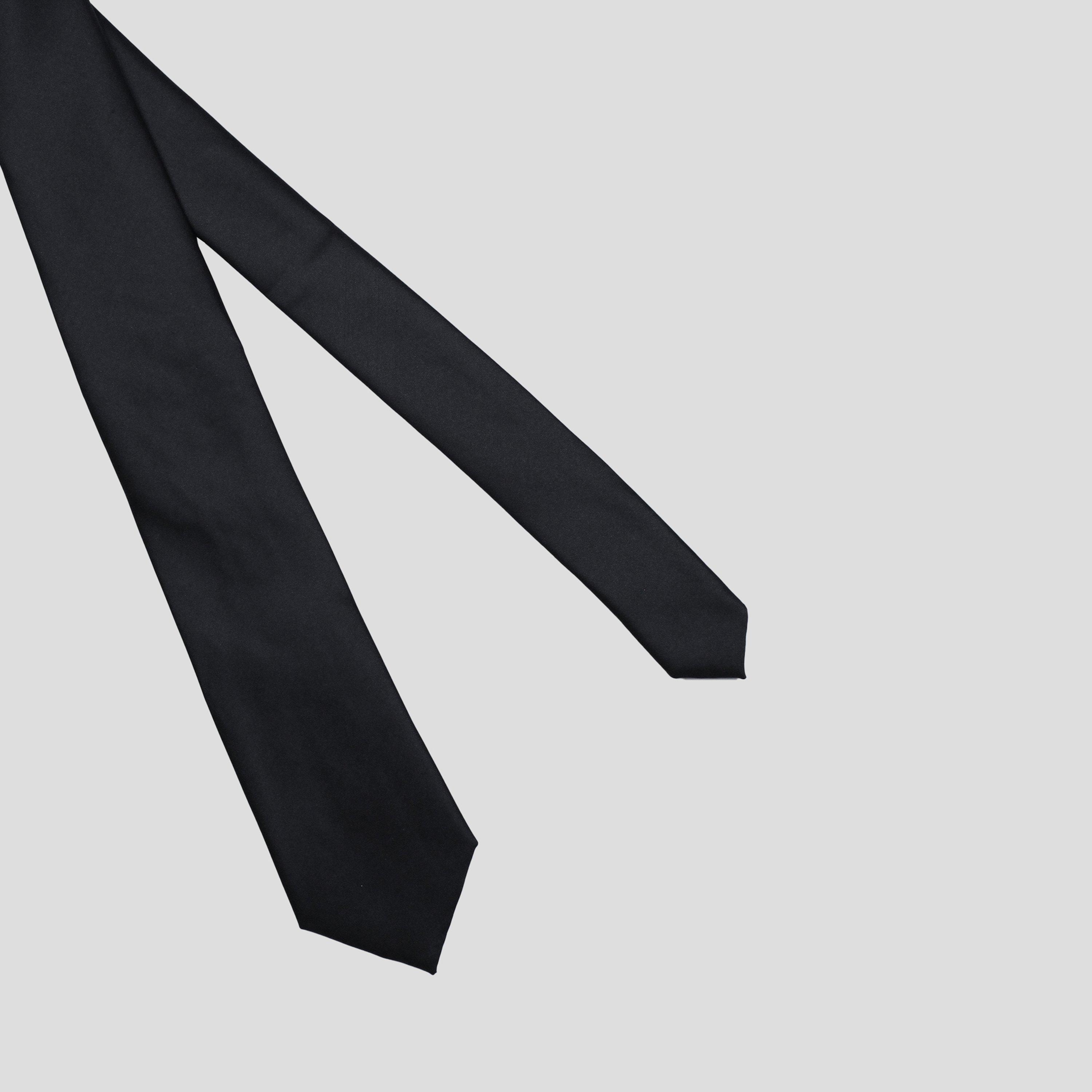 Black - Twisted Tailor - Ellroy Plain Tie - 2