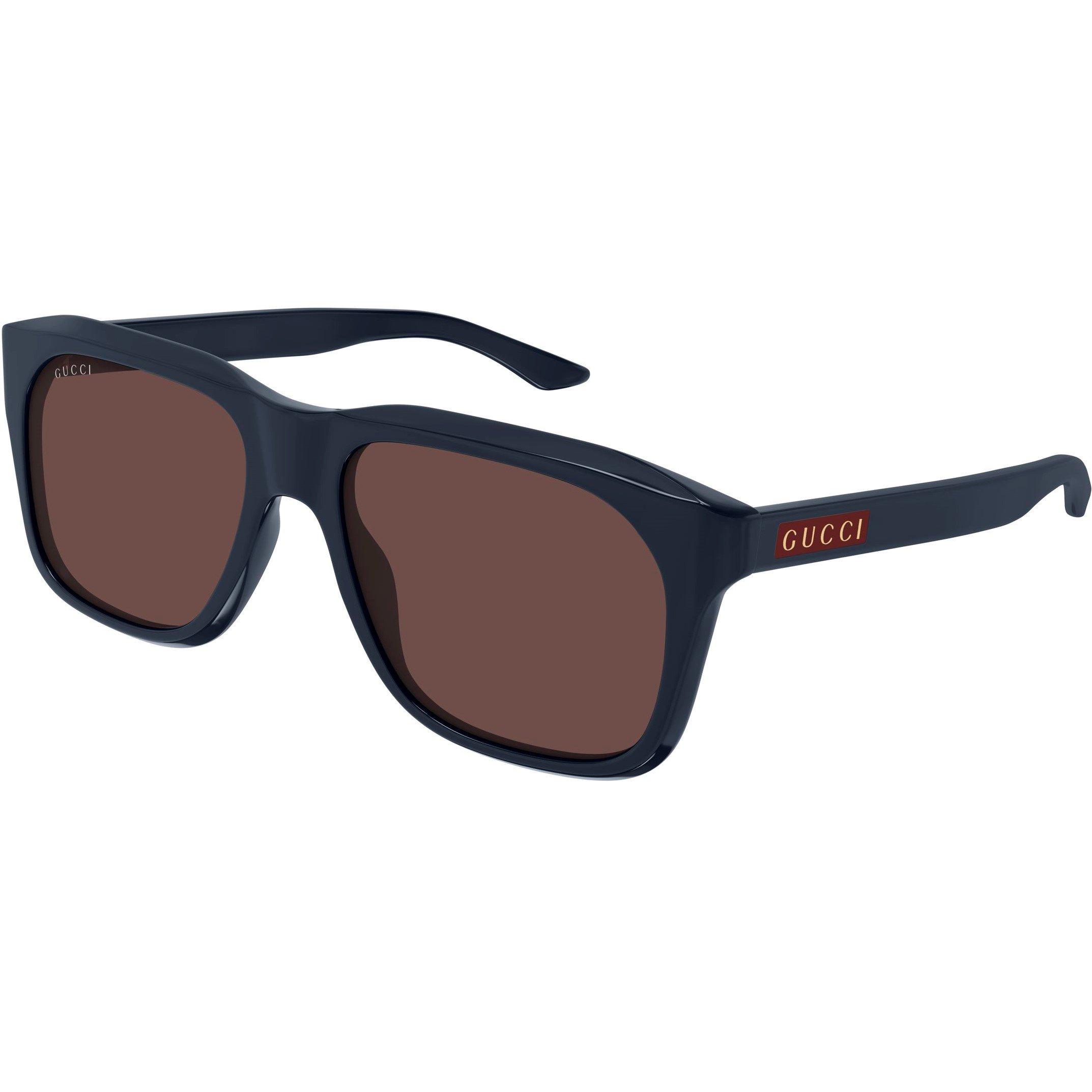Gucci Men's Gg2077s Aviator Sunglasses - Brown/Blue