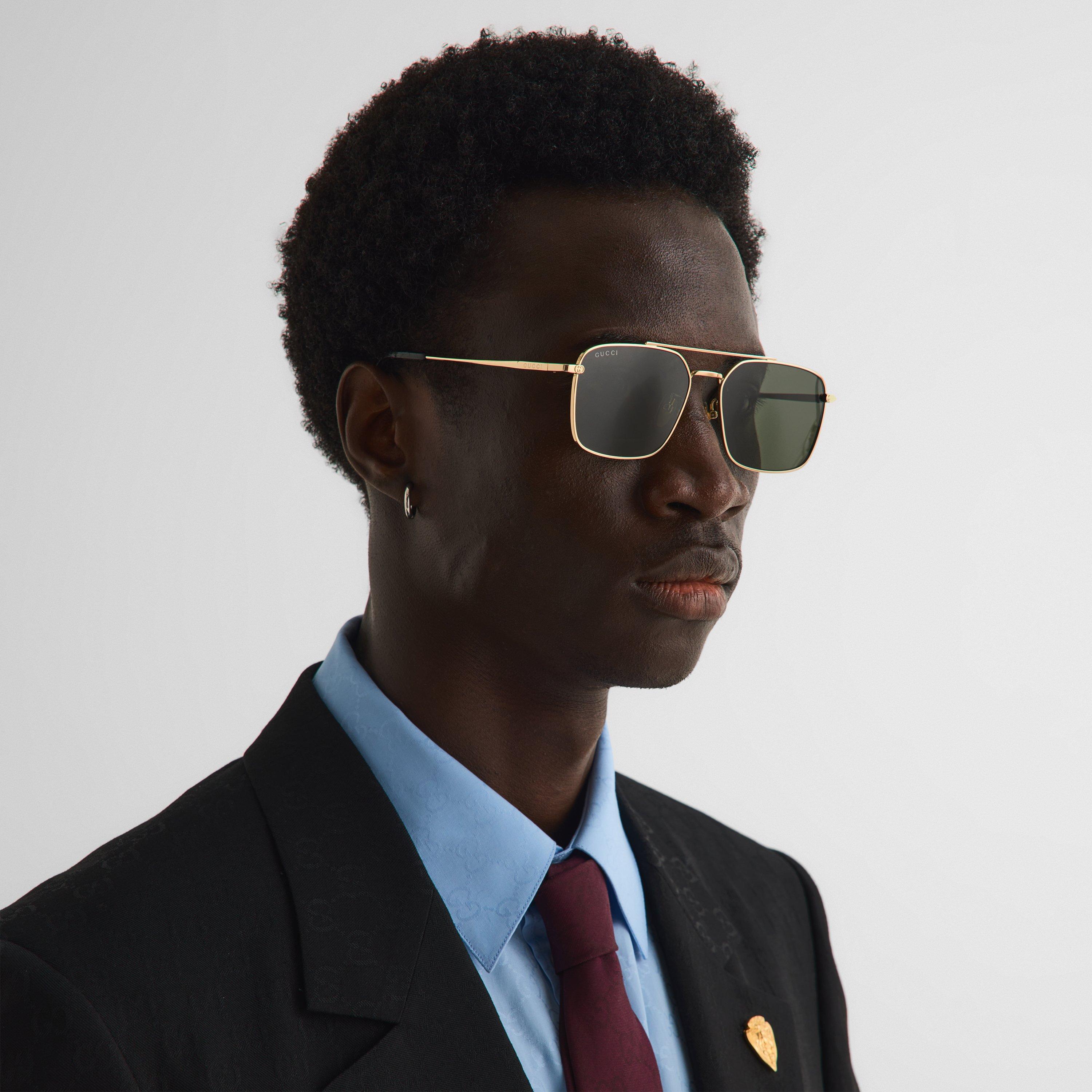 Gold/Brown - Gucci - Men's GG2093S Round Sunglasses - 2
