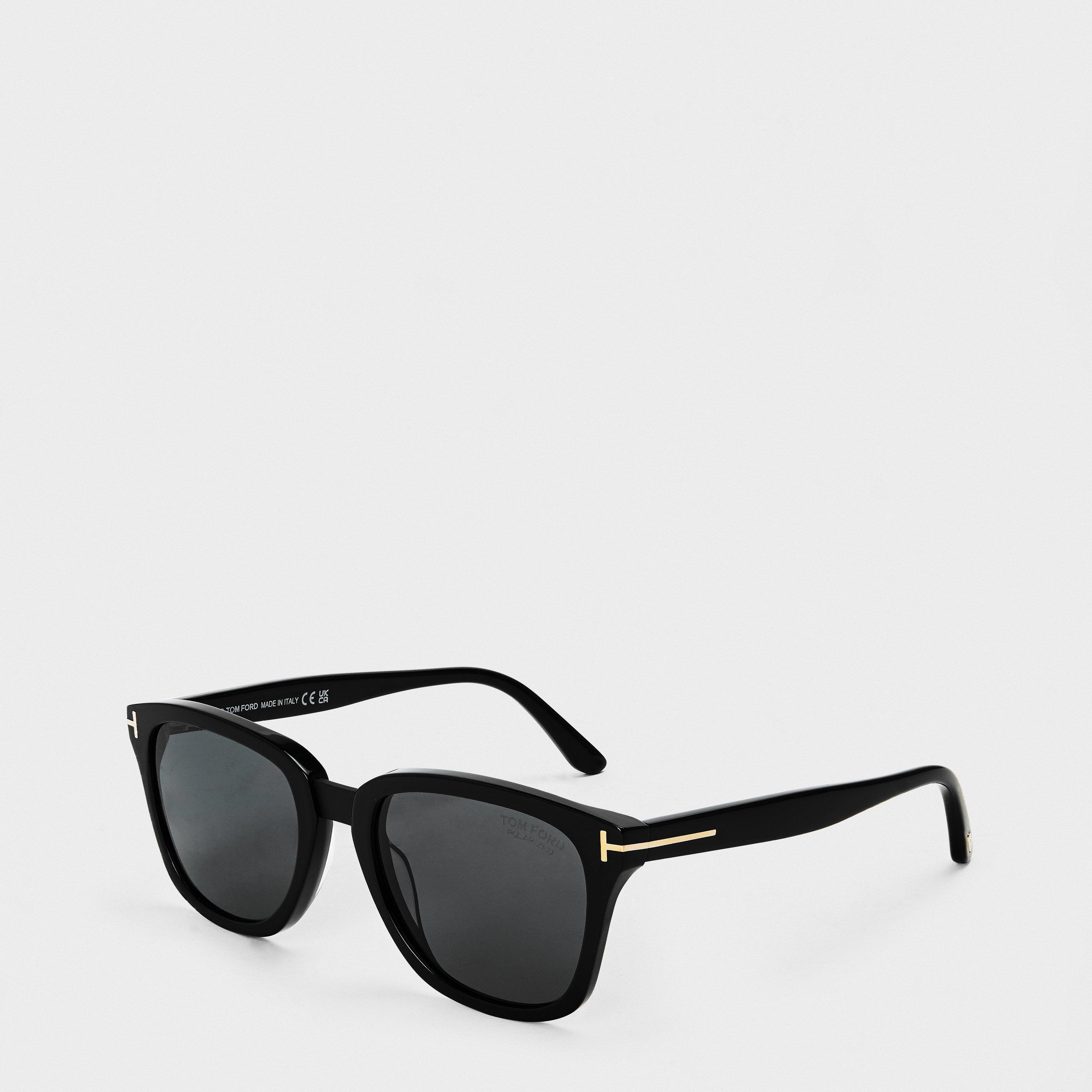 Tom Ford Men's Classic Wayfarer Sunglass - Black
