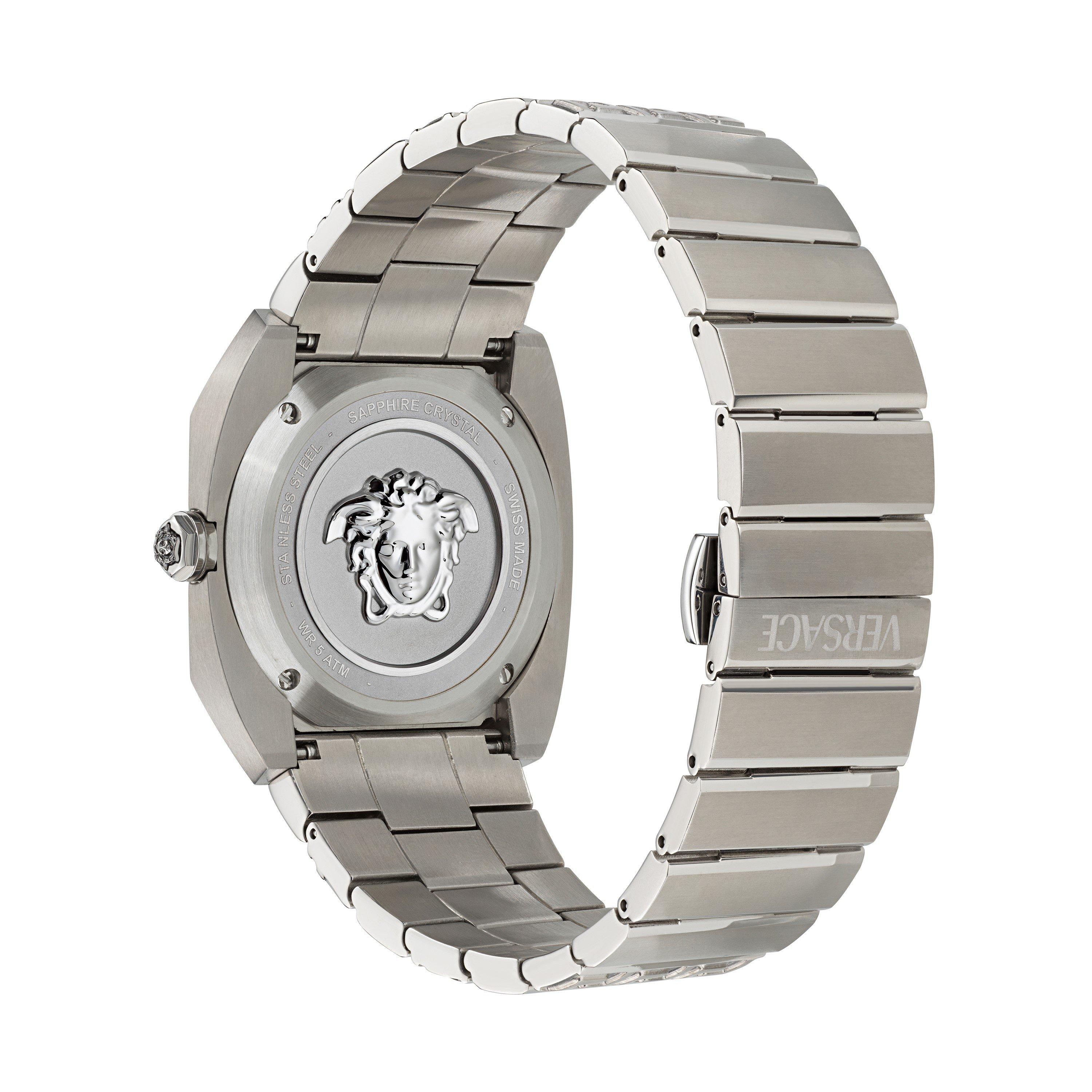 Grey/Titanium - Versace - Men's Antare Quartz Analogue Watch - 2