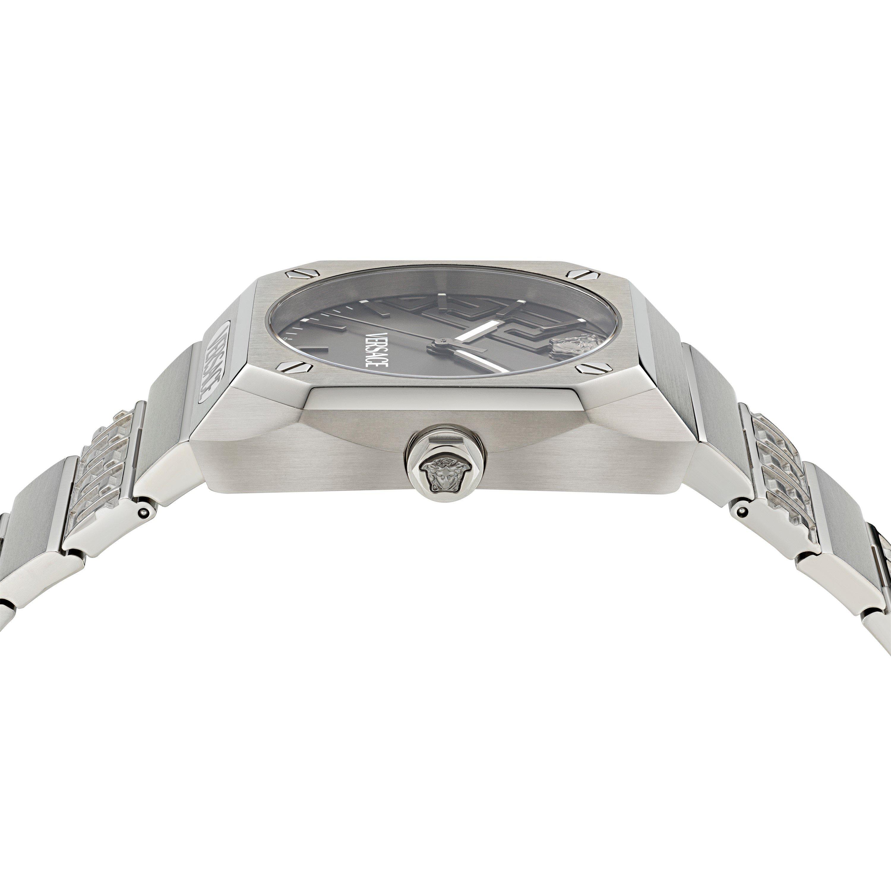 Grey/Titanium - Versace - Men's Antare Quartz Analogue Watch - 3