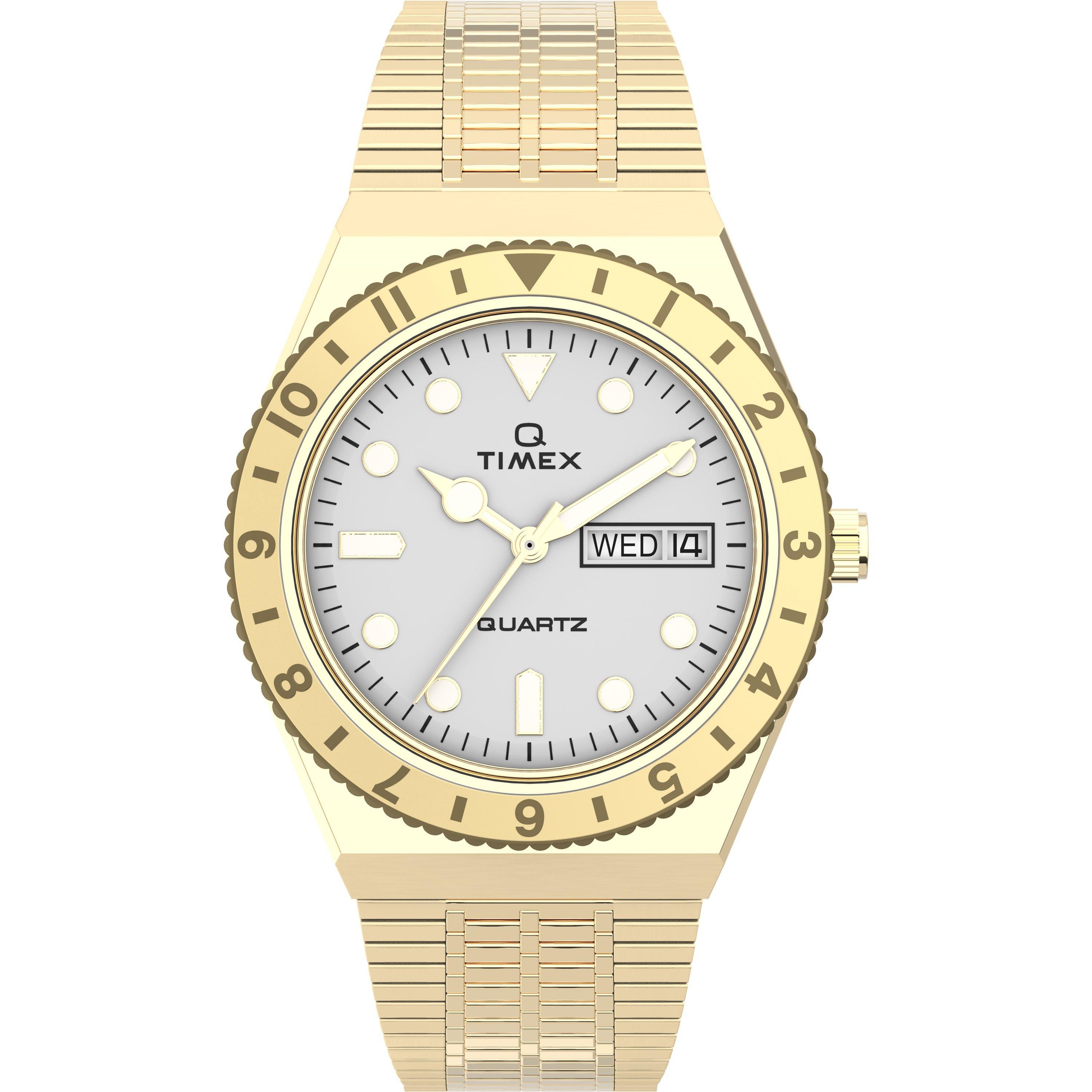 Timex  Diver Inspired Quartz Analogue Watch - White/Gold Tone - 36mm