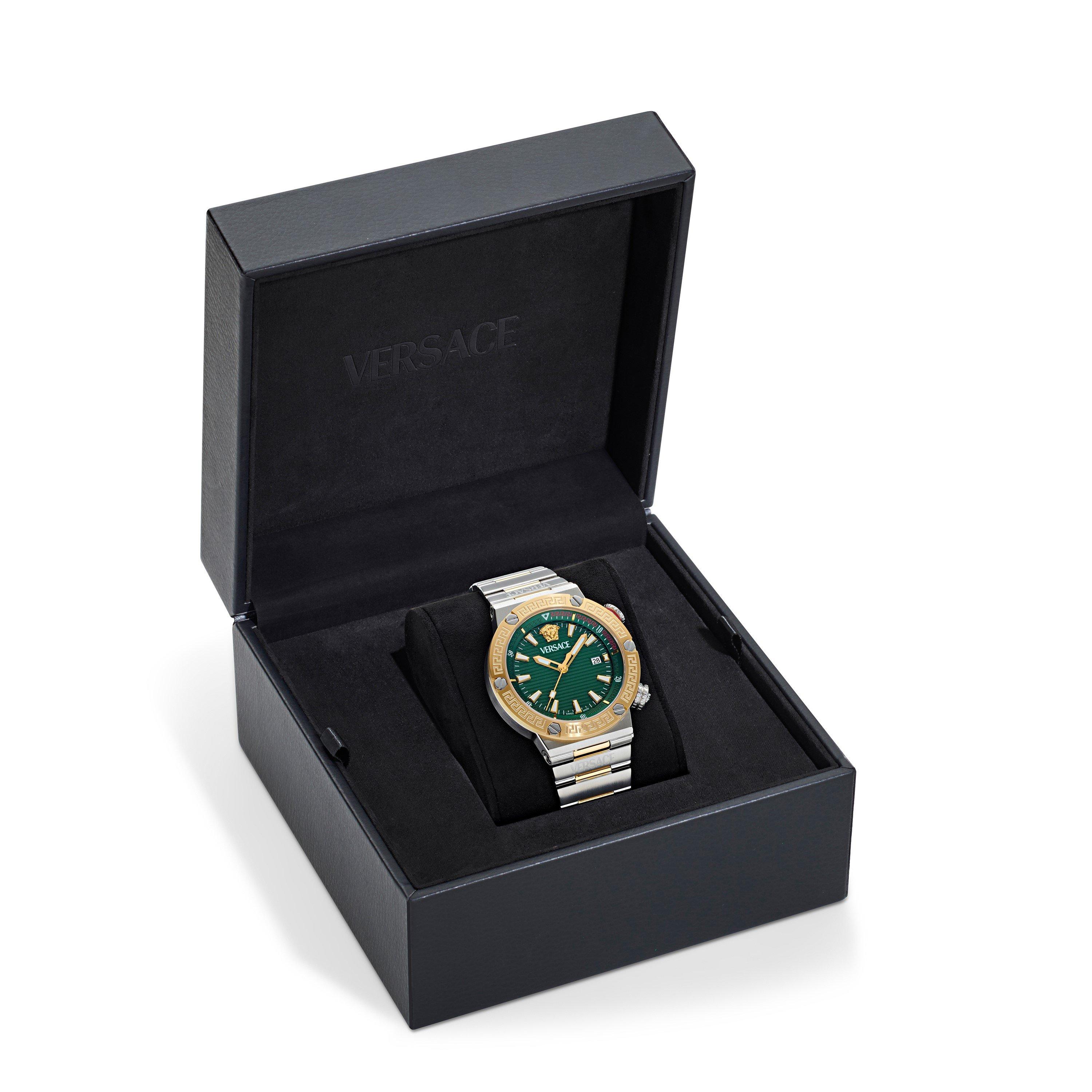 Green/Two tone - Versace - Greca Watch - 4