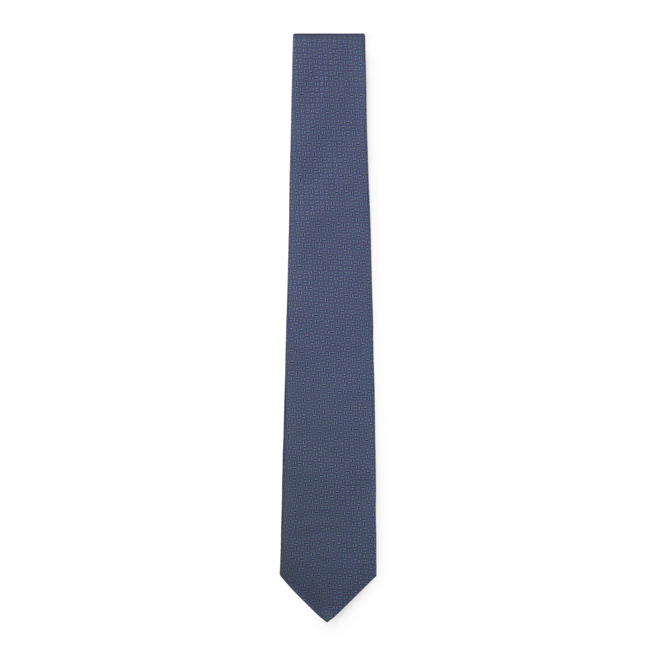 Open Blue 468 - Boss - Mens BOSS BLACK Luxury Jacquard Woven Tie - 1