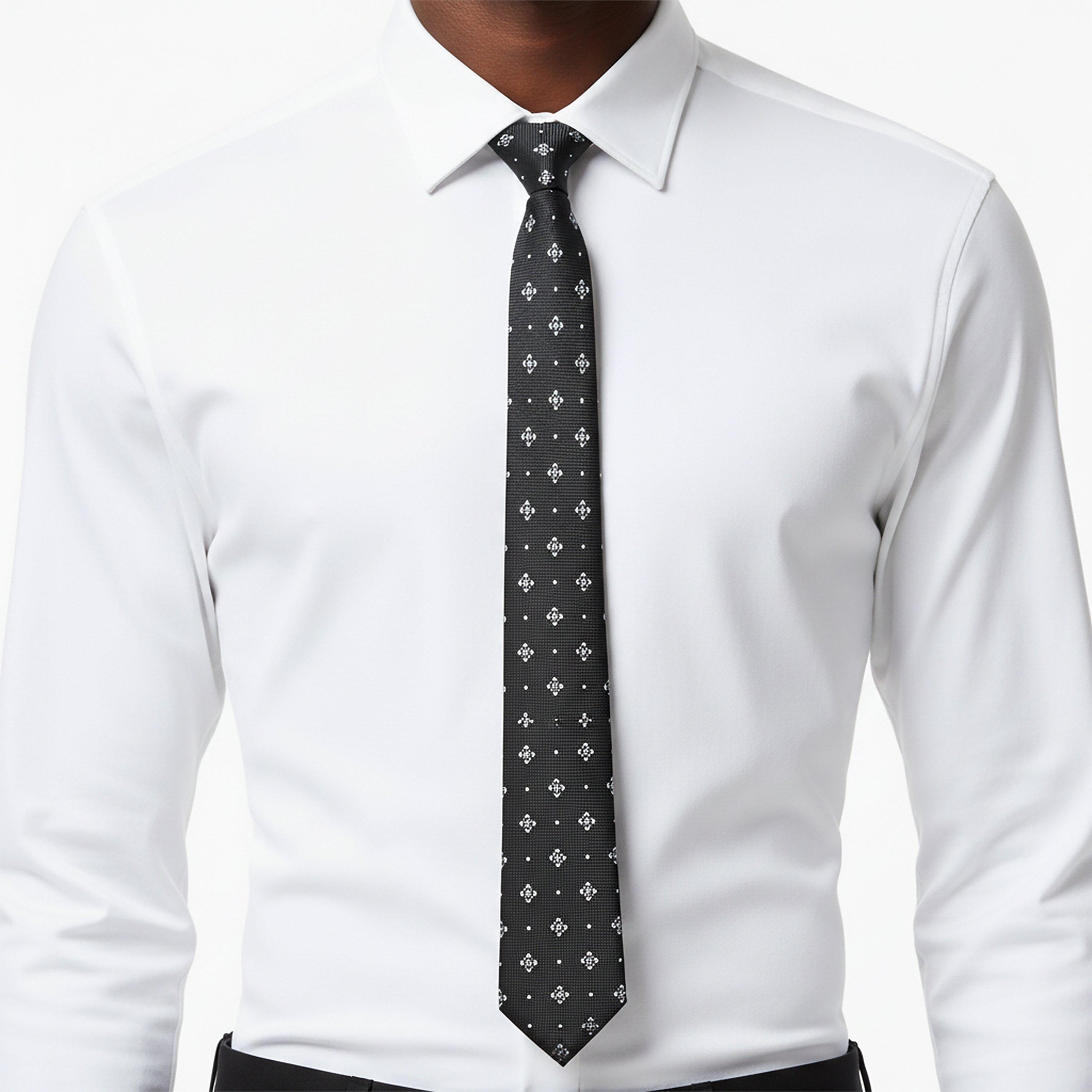 BluePattern 404 - Boss - Mens BOSS BLACK Luxury Jacquard Woven Tie - 3
