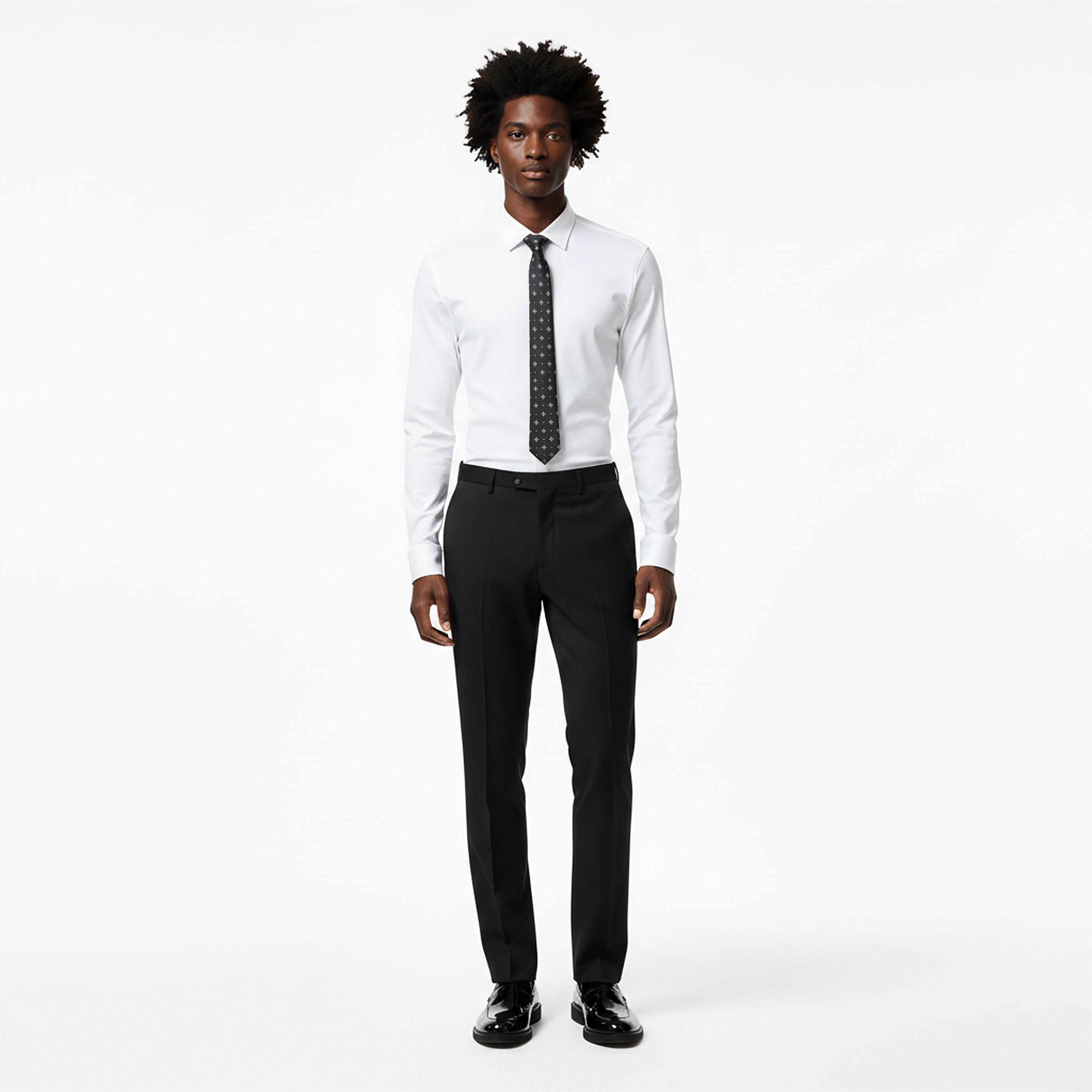 BluePattern 404 - Boss - Mens BOSS BLACK Luxury Jacquard Woven Tie - 4
