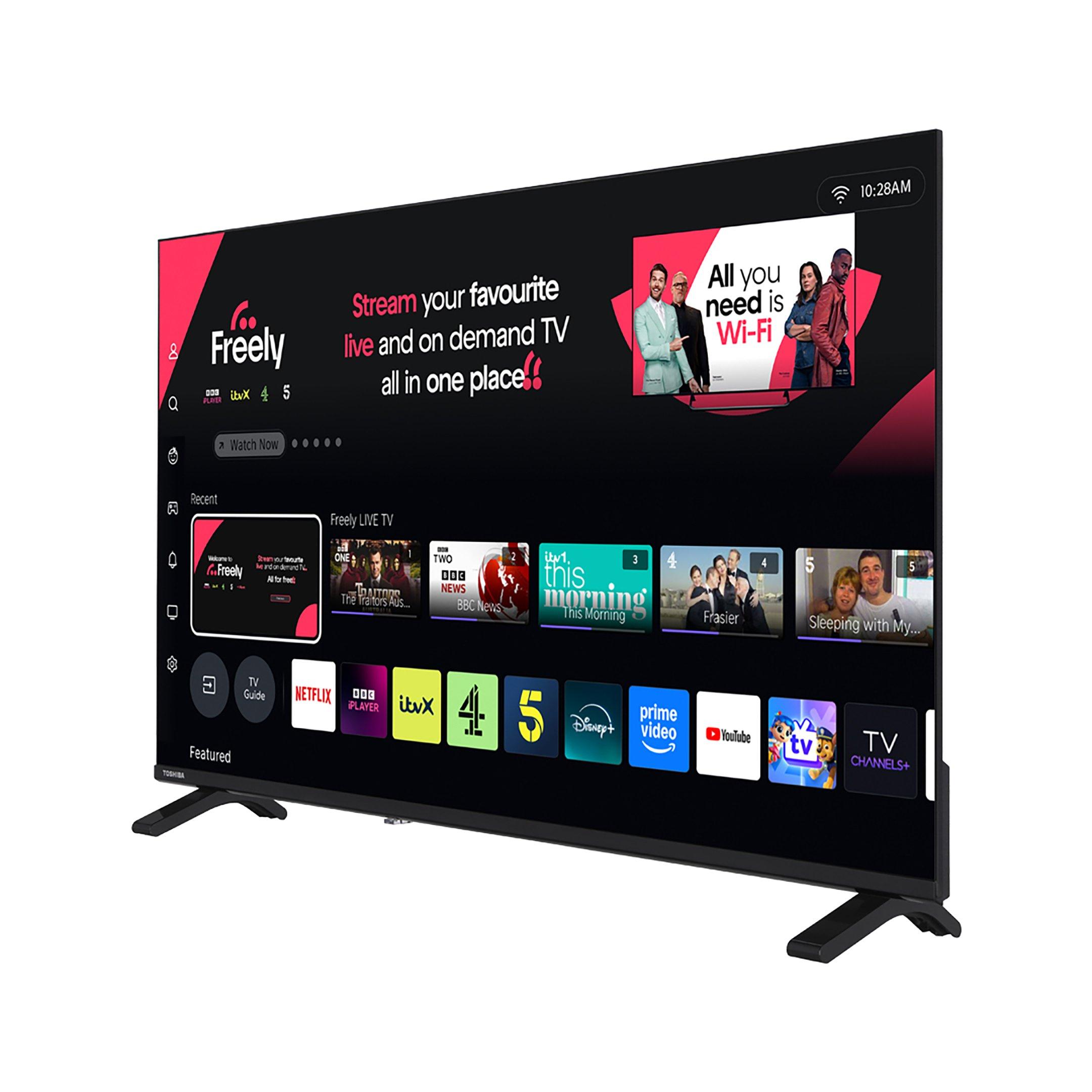 Black - Toshiba - Toshiba 43UV1563DB 43 inch 4k Ultra HD Freely TV - 3