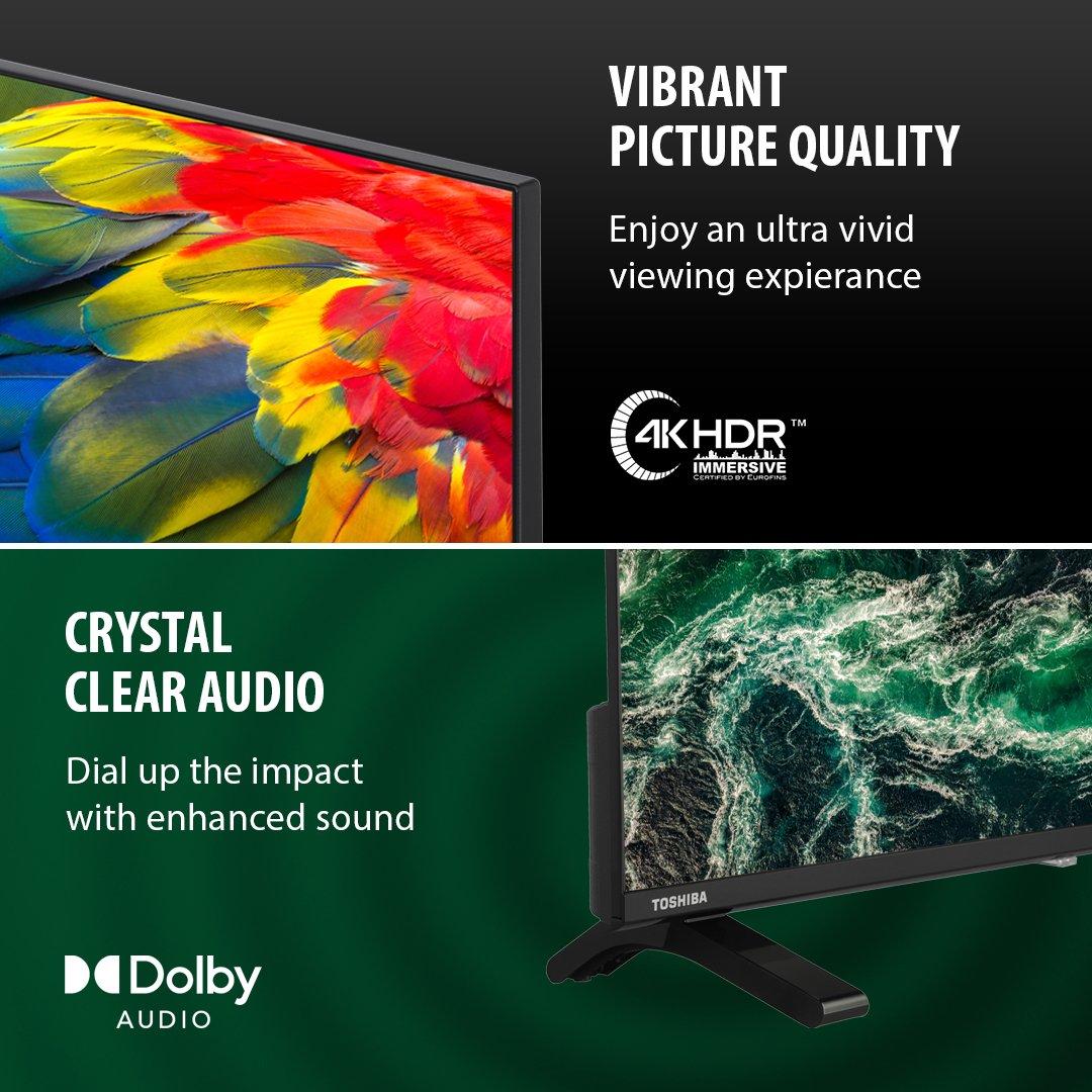 Black - Toshiba - Toshiba 43UV1563DB 43 inch 4k Ultra HD Freely TV - 5