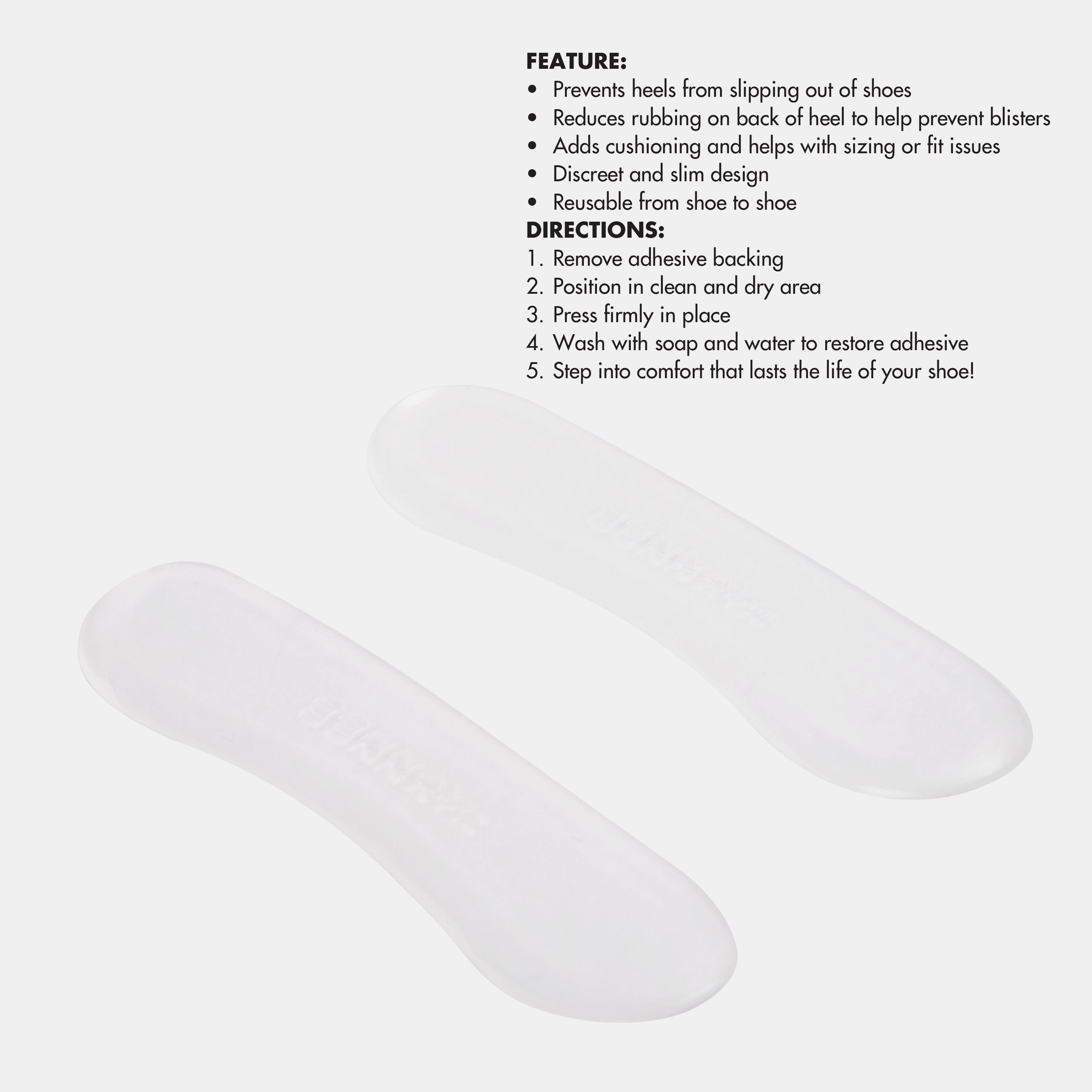 Transparent - Donnay - Adults Heel Cushion Insoles - 2