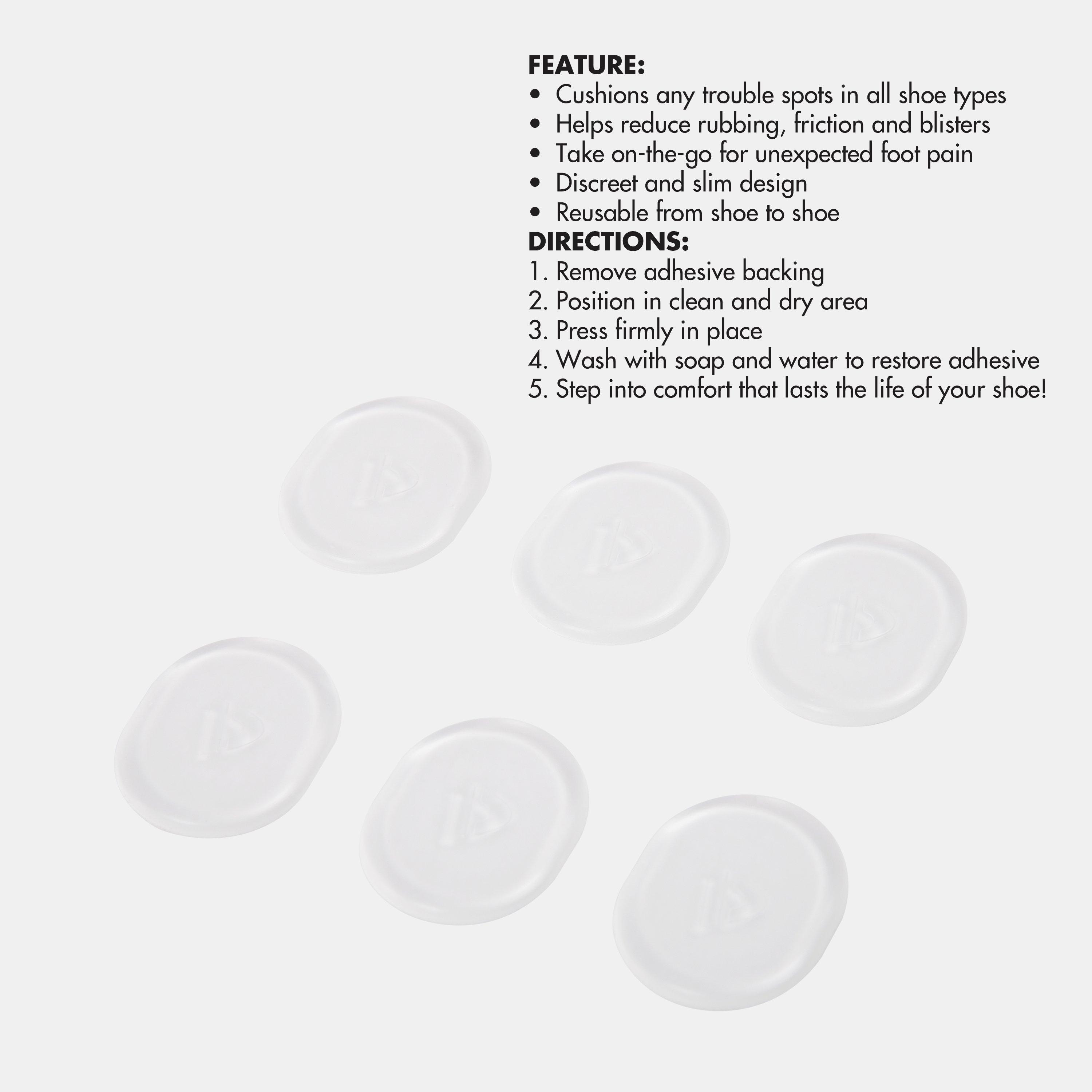 Transparent - Donnay - Adults Gel Spot Cushion Insoles - 2