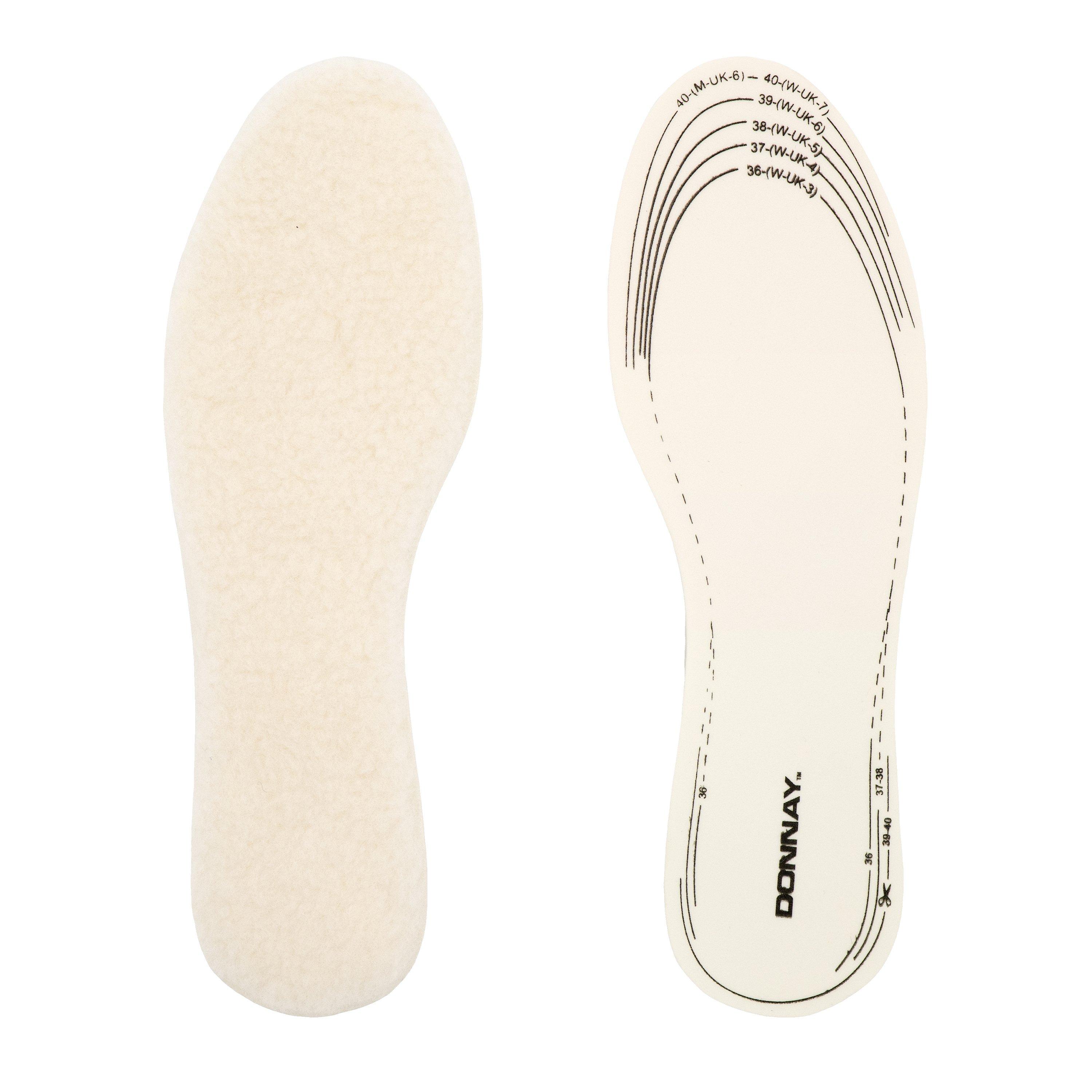 Donnay Men's Warm Artificial Wool Insoles - White