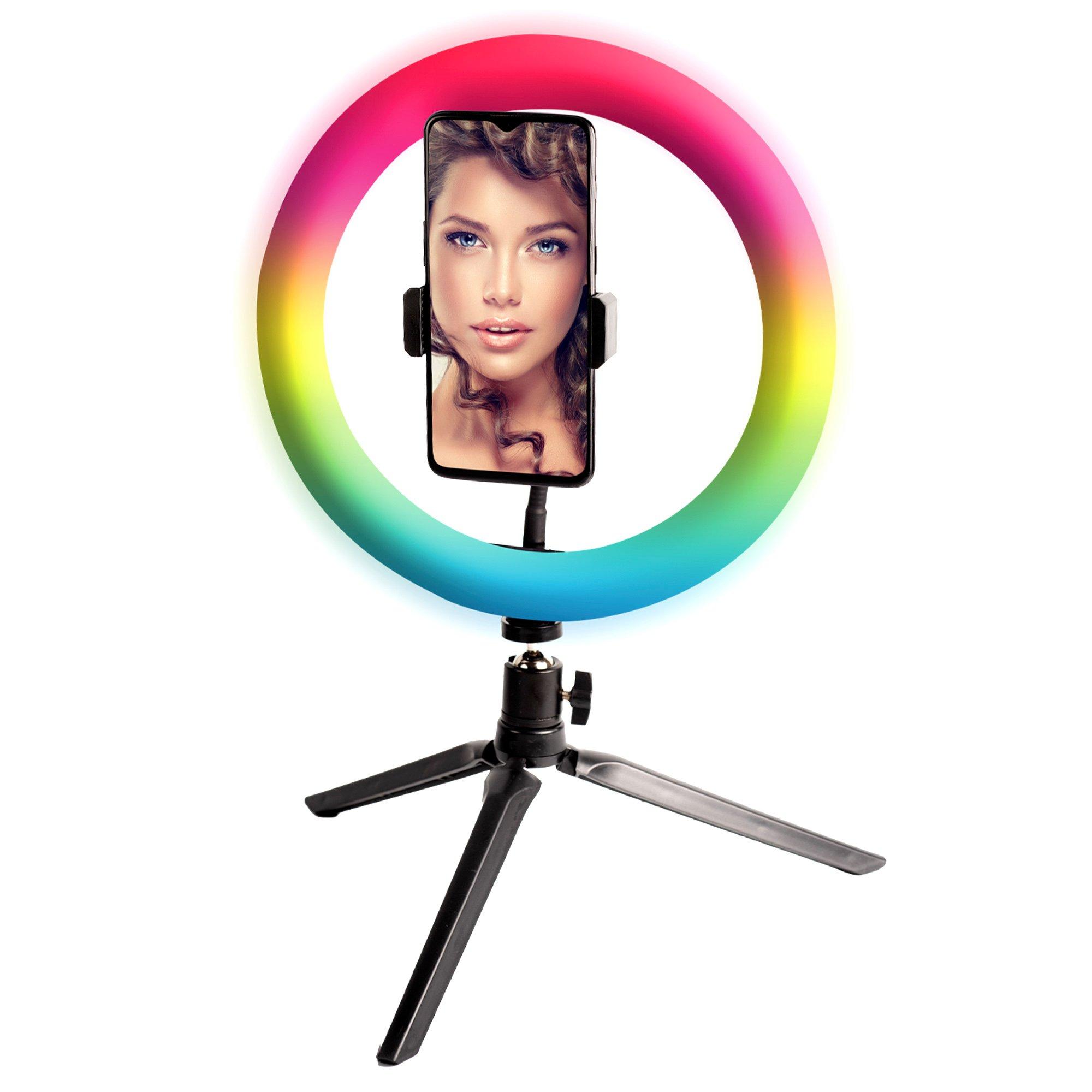 Black - Pixibright - RGB Ring Light Selfie Sticks - 2