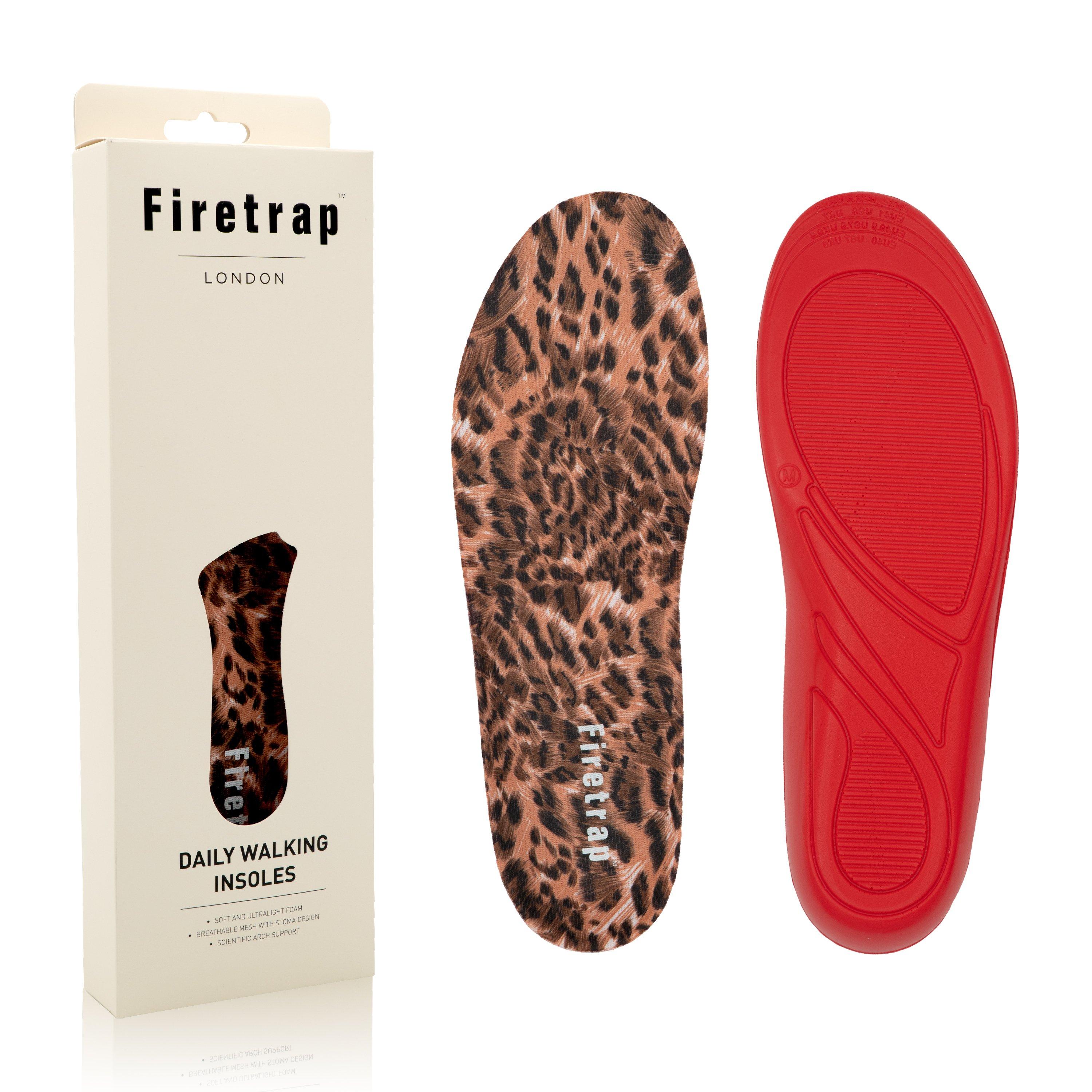 Leopard - Firetrap - Women's Walk Foam Breathable Arch Support Insoles - 8