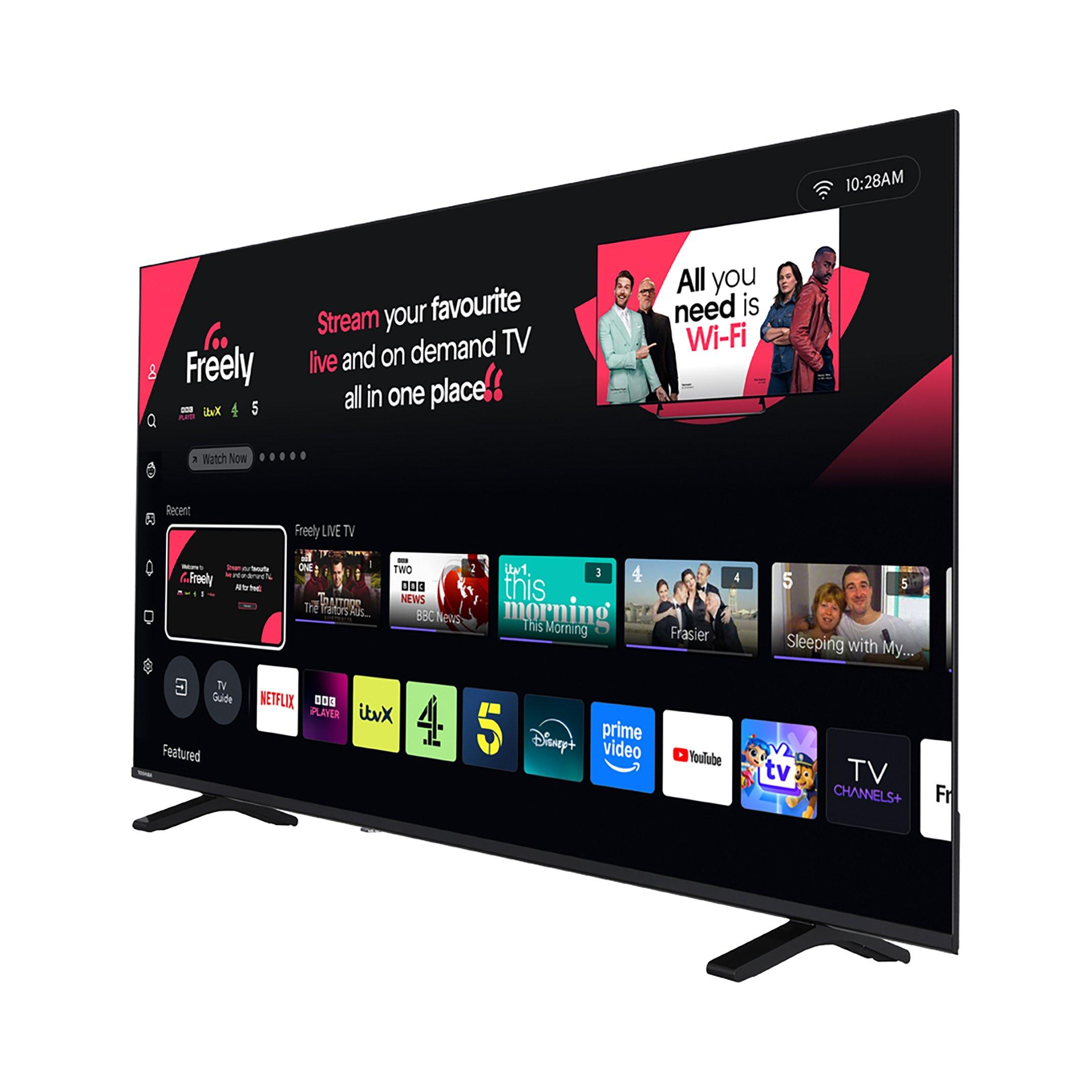 Black - Toshiba - Toshiba 55UV1563DB 55 inch 4k Ultra HD Freely TV - 3