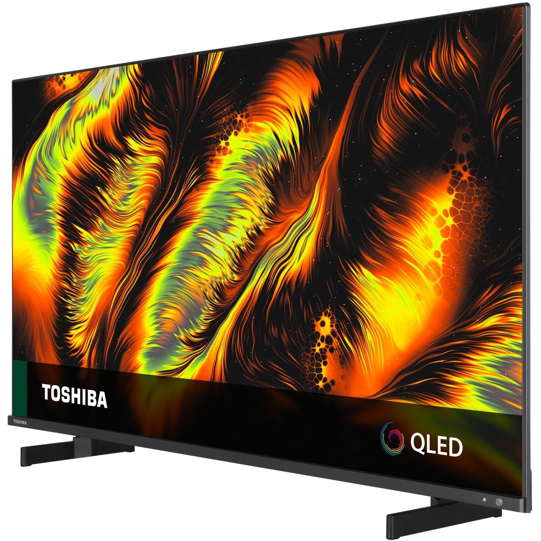Black - Toshiba - Toshiba 55QF5D53DB 55 inch 4K QLED Ultra HD Fire TV - 3