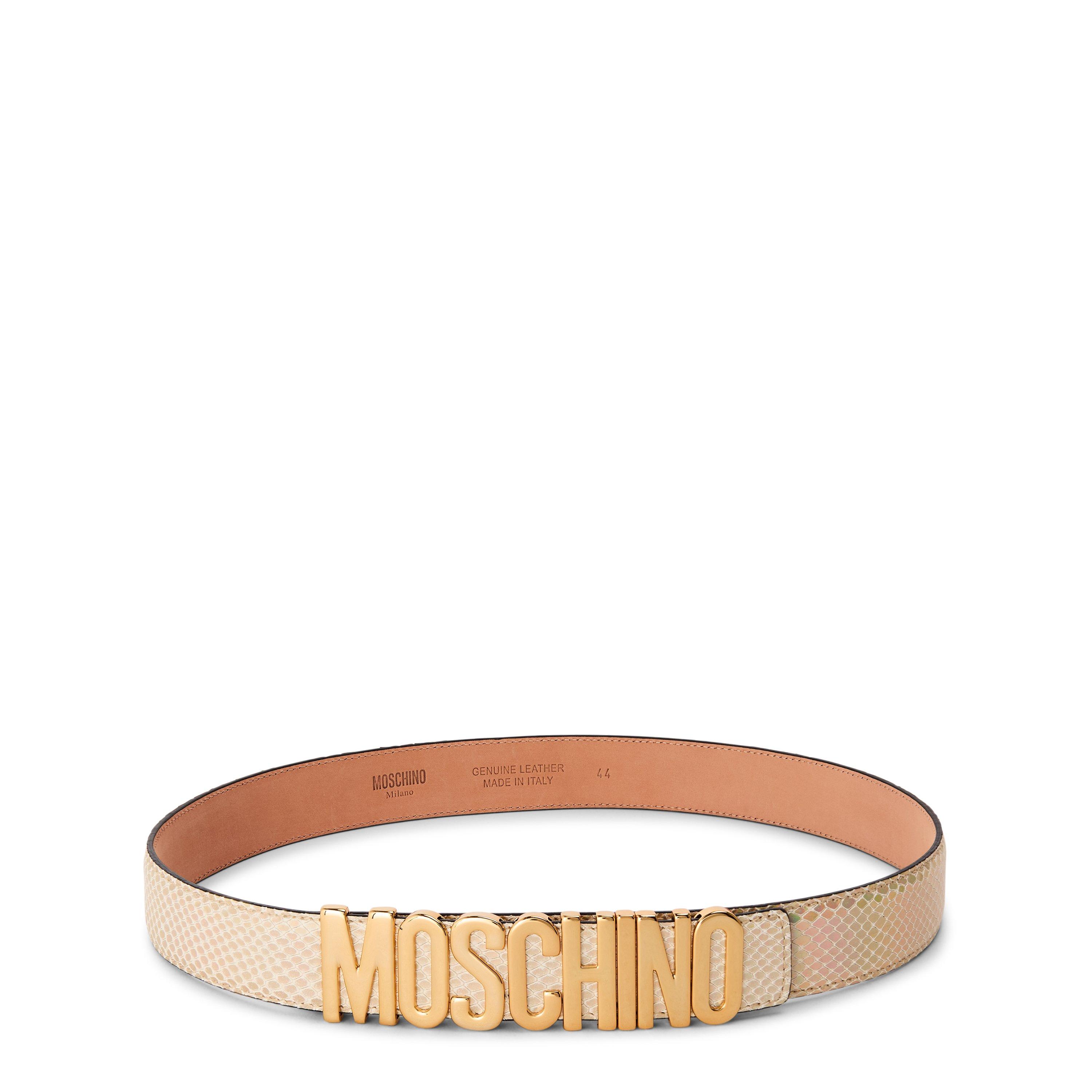 Moschino Women's Leather Belt - Gold - Size 38
