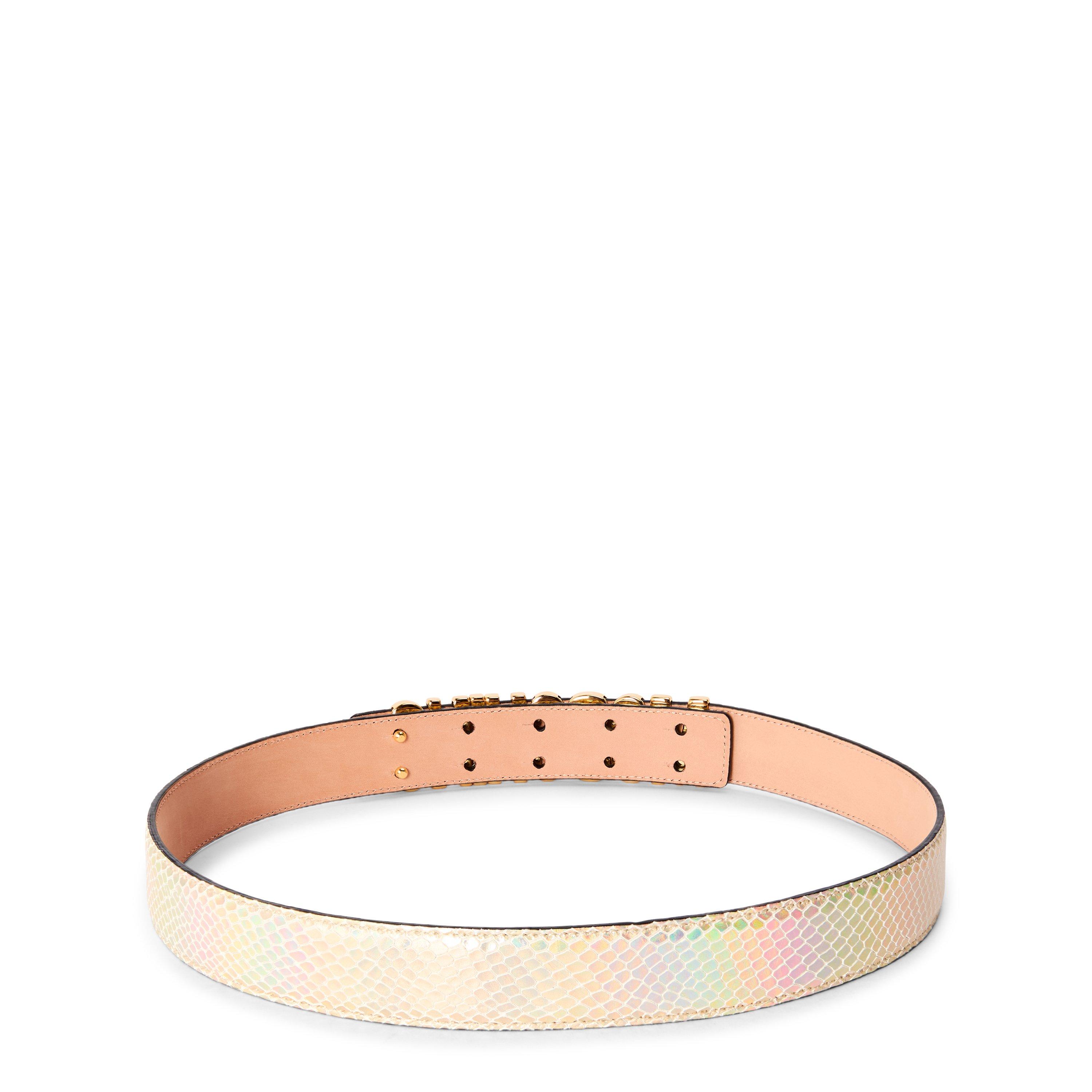 Gold - Moschino - Moschino Leather Belt - 2