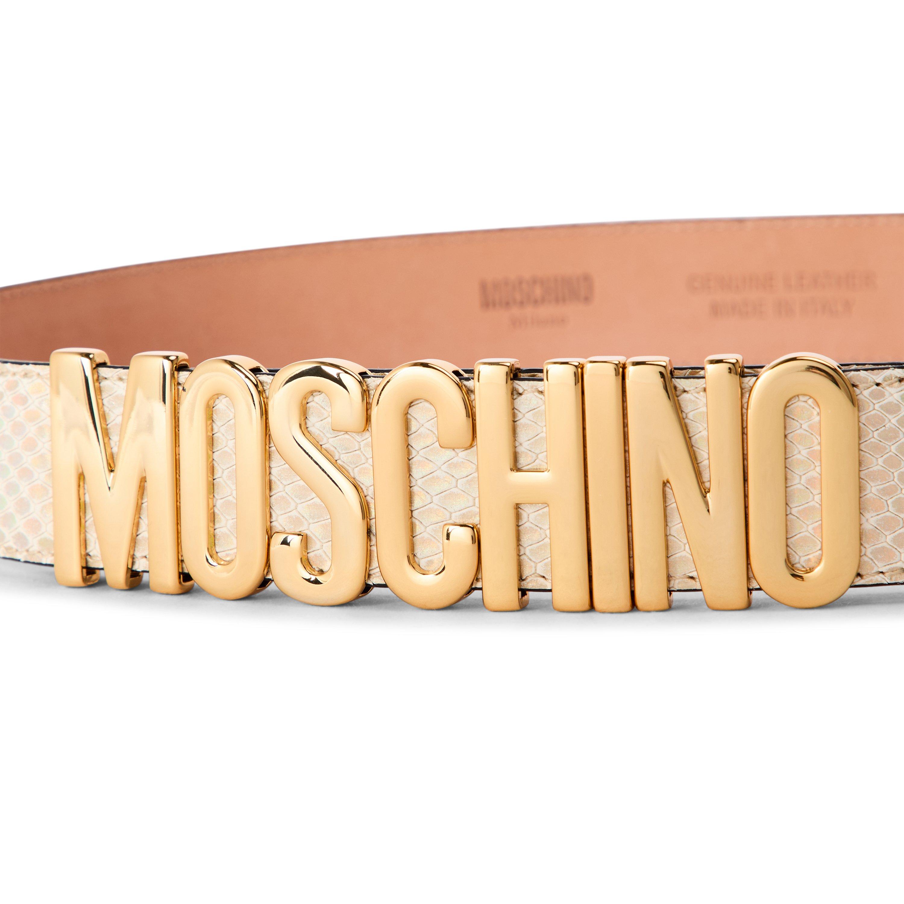 Gold - Moschino - Moschino Leather Belt - 3