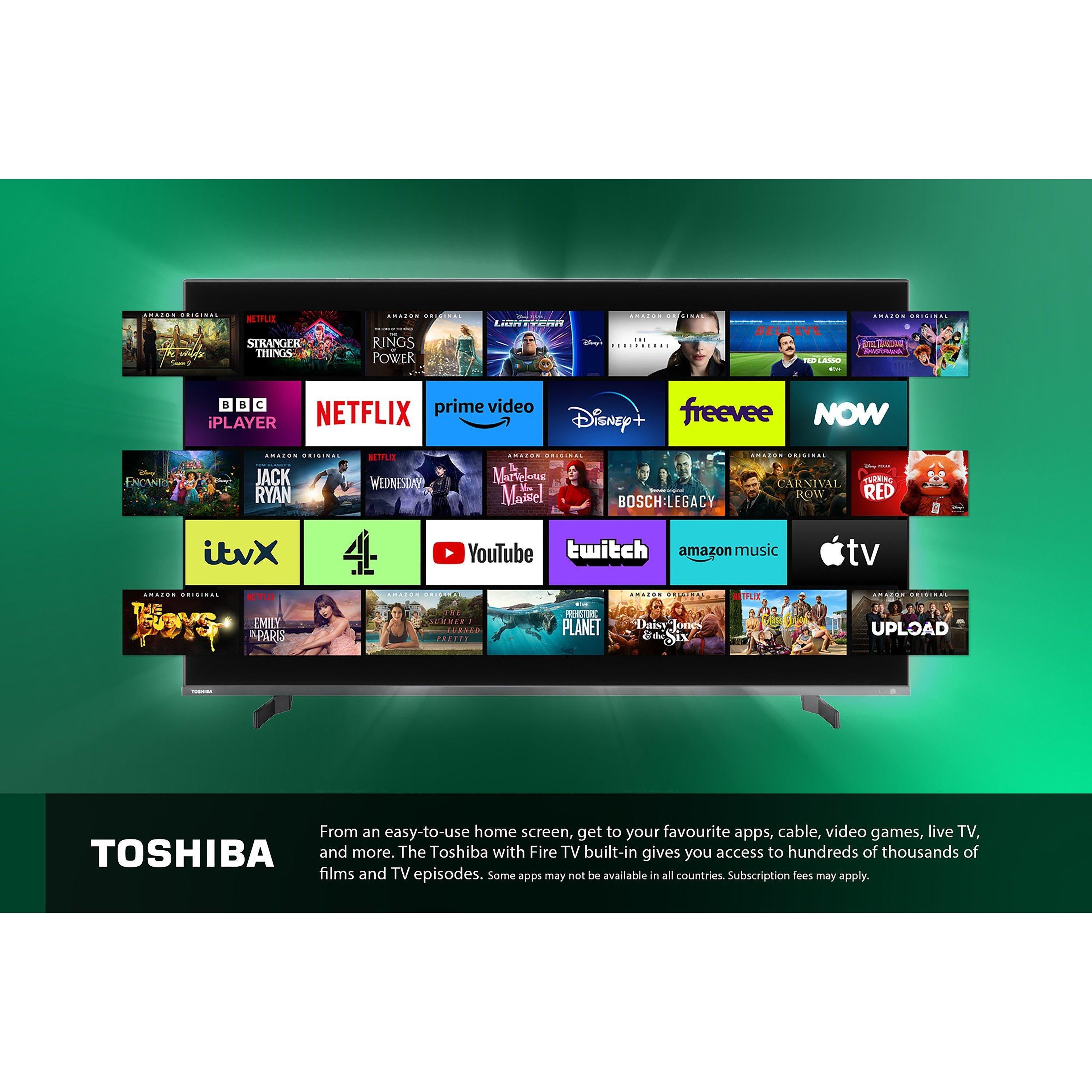 Black - Toshiba - Toshiba 70QF5D53DB 70 inch 4K QLED Ultra HD Fire TV - 8