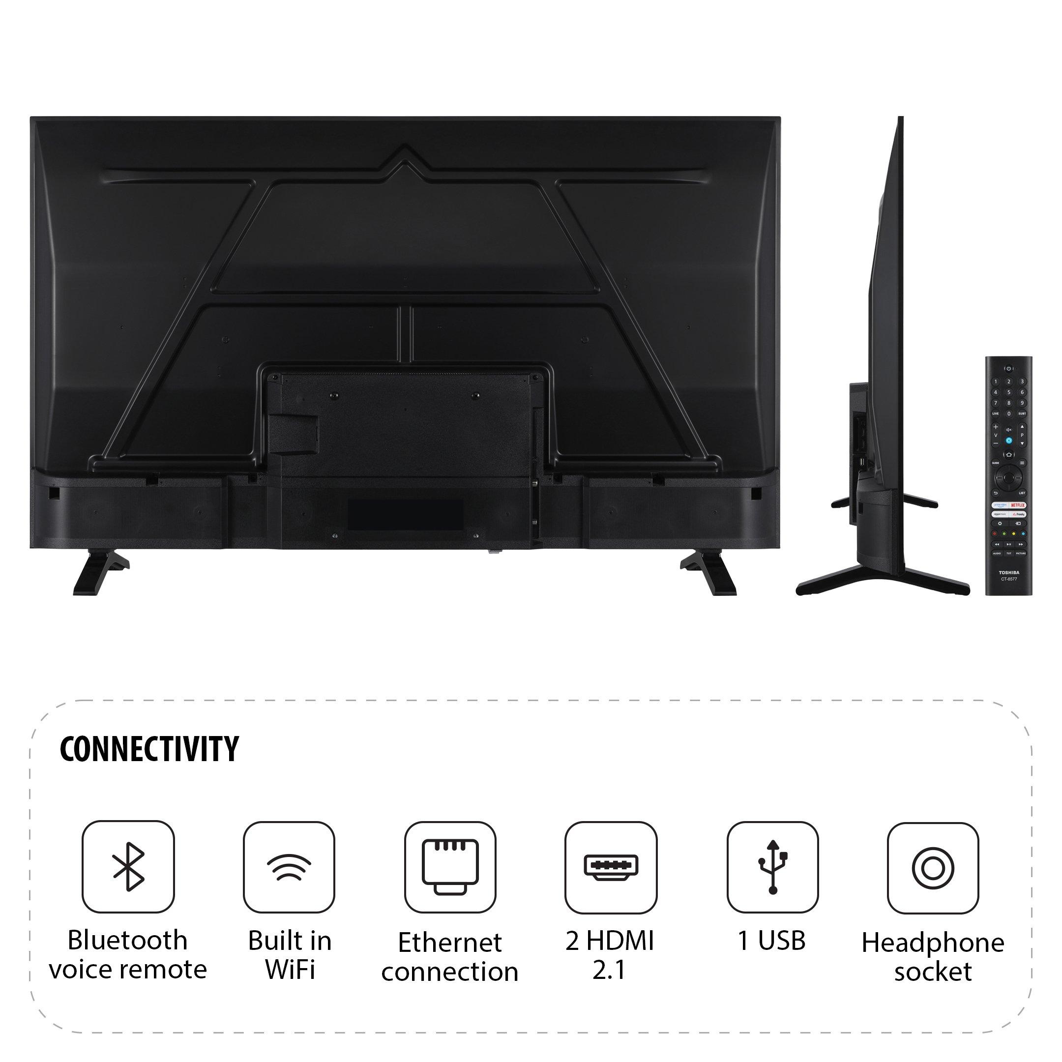 Black - Toshiba - Toshiba 50UF2653DB 50 inch 4k Ultra HD Freely Fire TV - 8