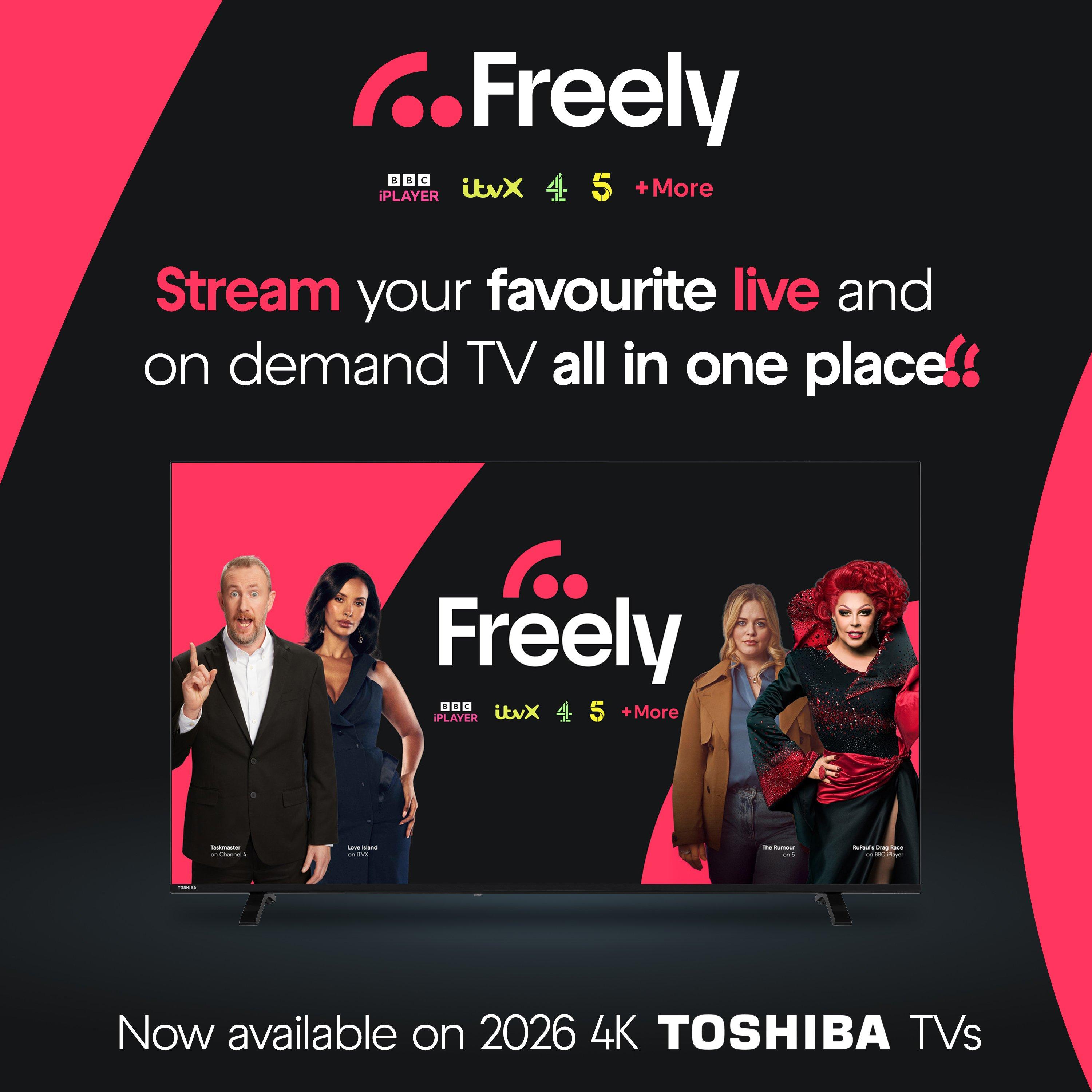 Black - Toshiba - Toshiba 55UF2653DB 55 inch 4k Ultra HD Freely Fire TV - 4