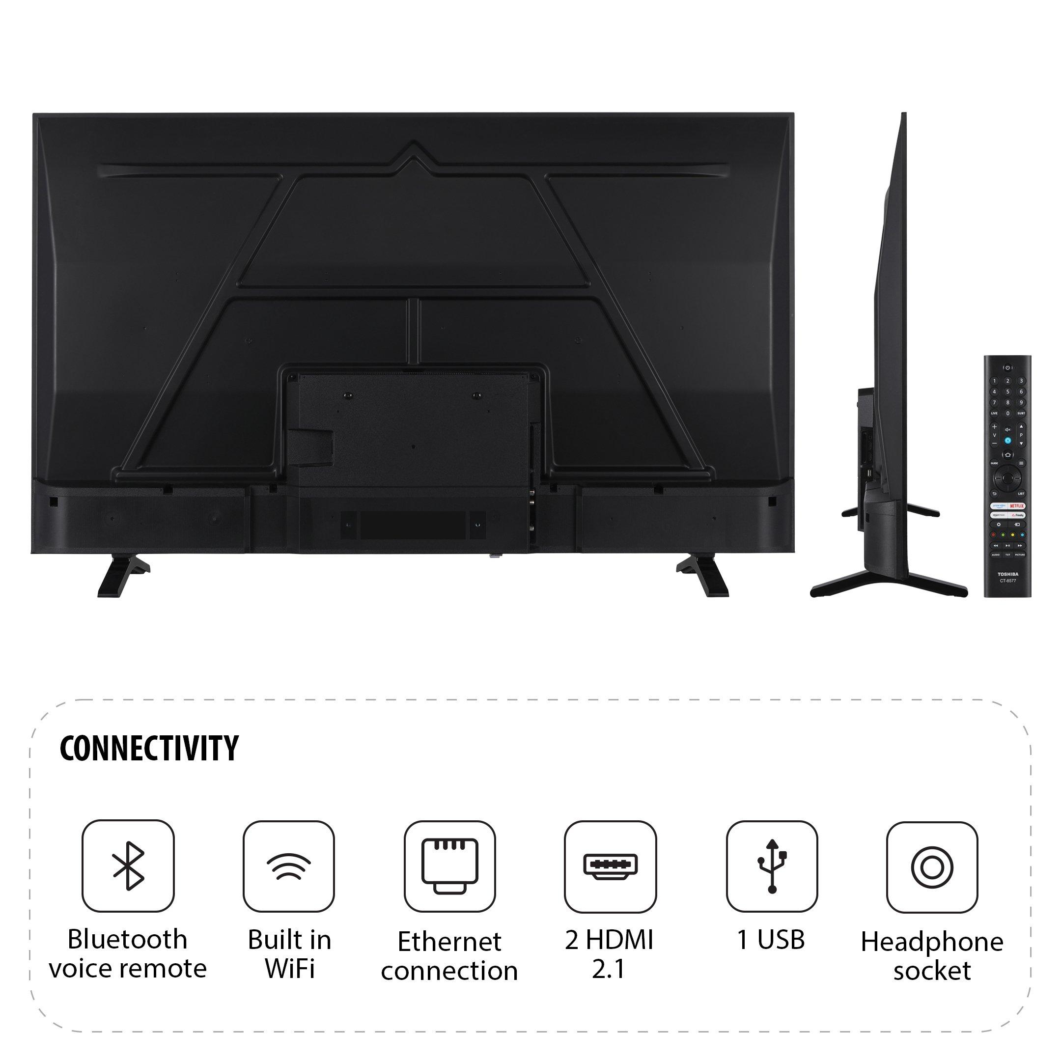 Black - Toshiba - Toshiba 55UF2653DB 55 inch 4k Ultra HD Freely Fire TV - 8