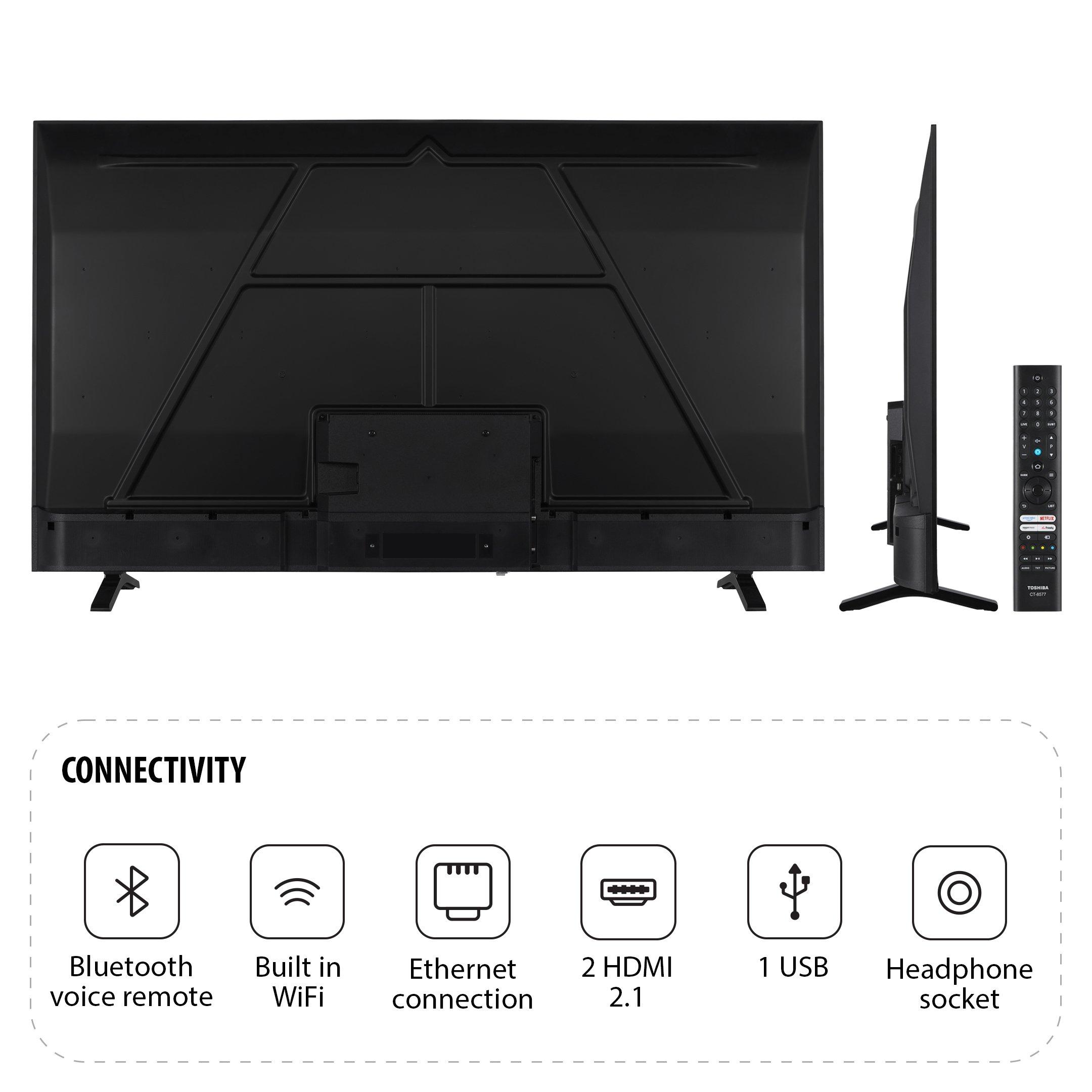 Black - Toshiba - Toshiba 65UF2653DB 65 inch 4k Ultra HD Freely Fire TV - 8