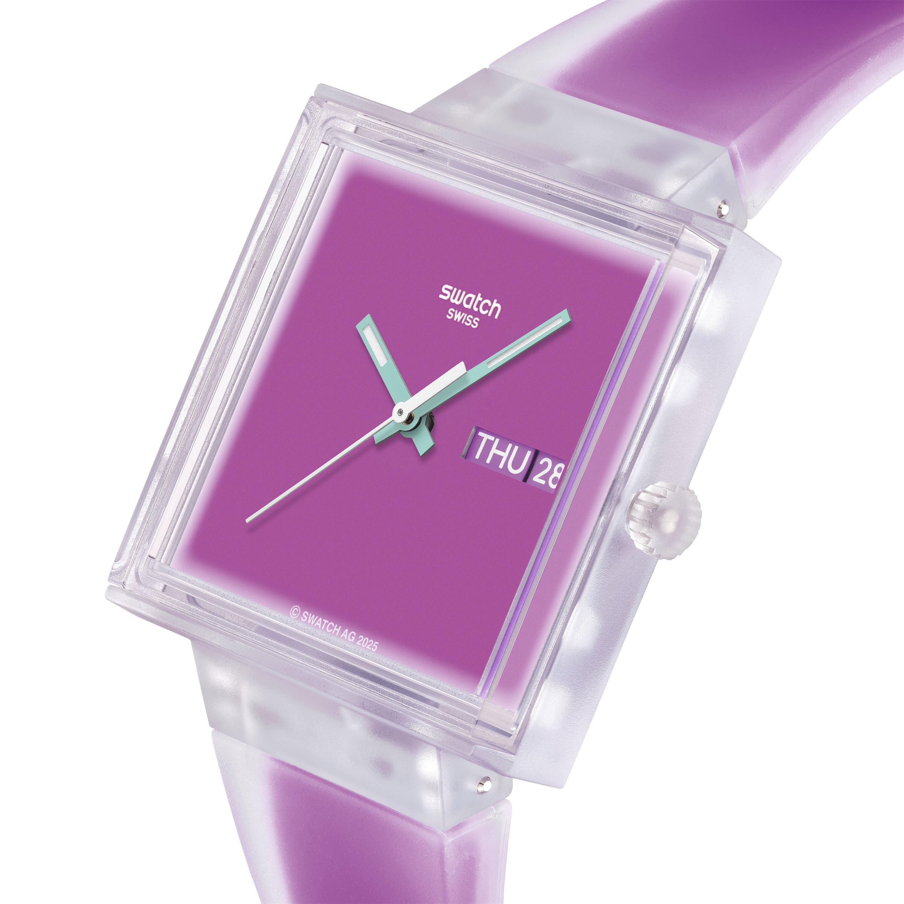 Purple - Swatch - Men's What If Jelly Analogue Quartz Watch - 2
