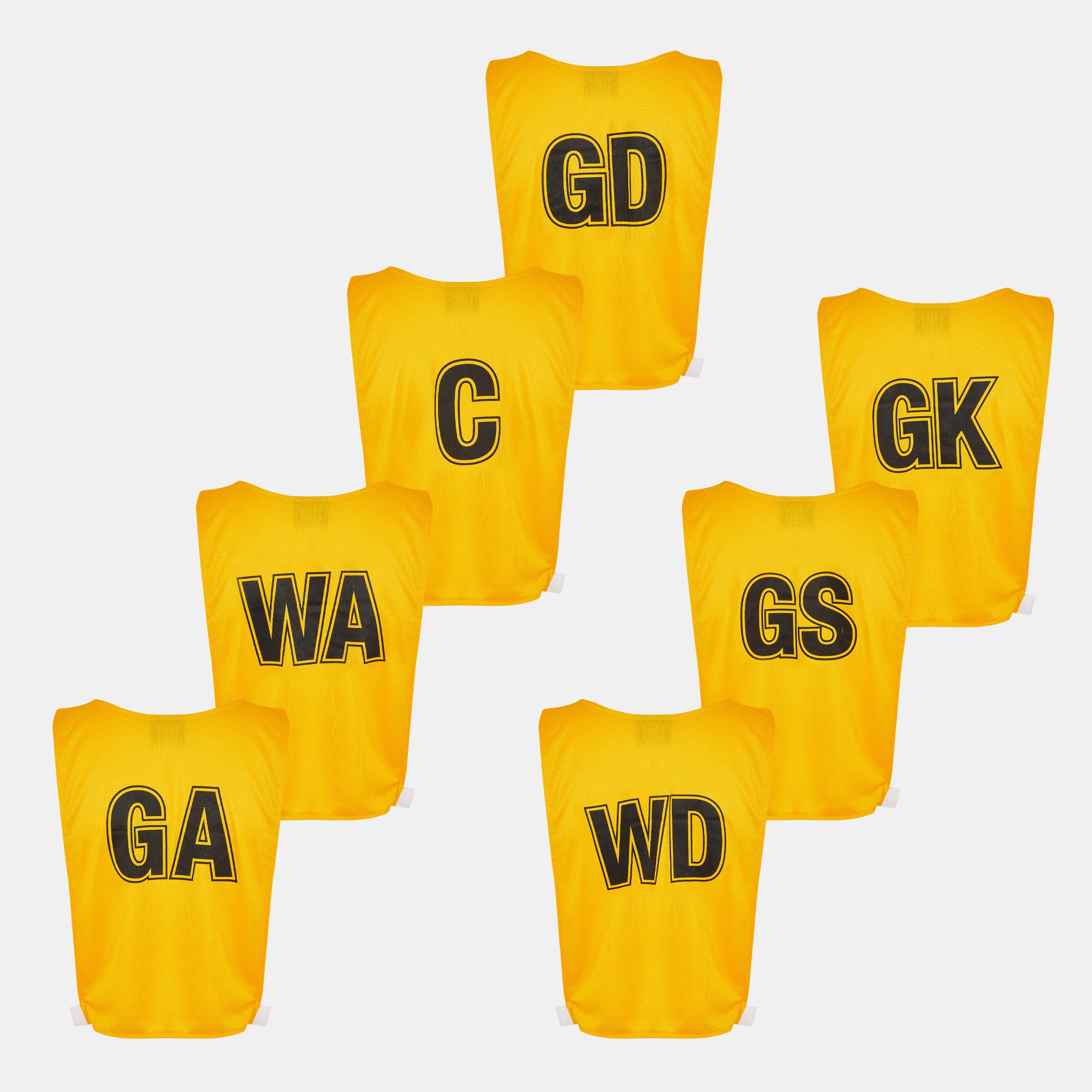 Amber/Black - Mitre - Adults Netball Bibs - 3