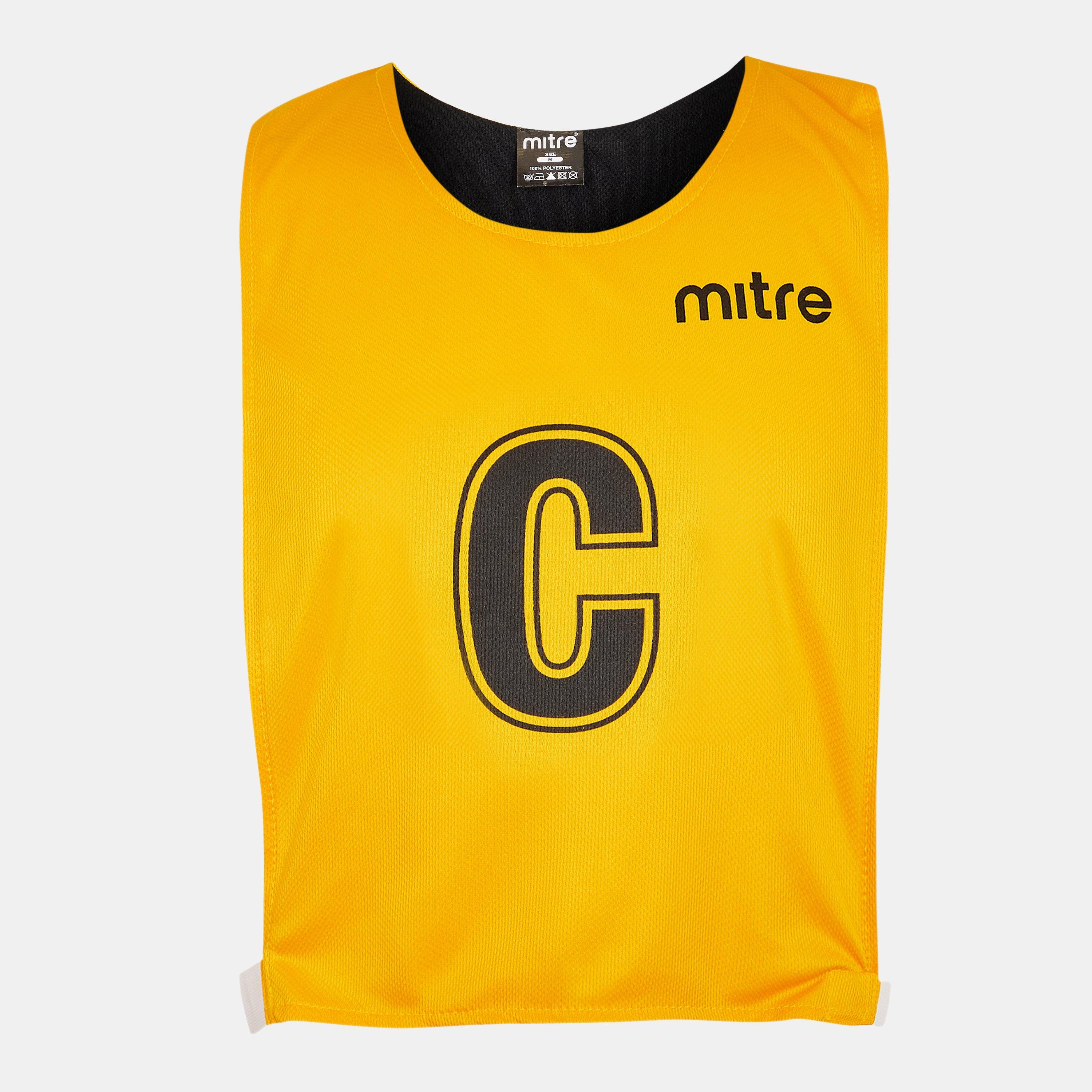 Amber/Black - Mitre - Adults Netball Bibs - 4