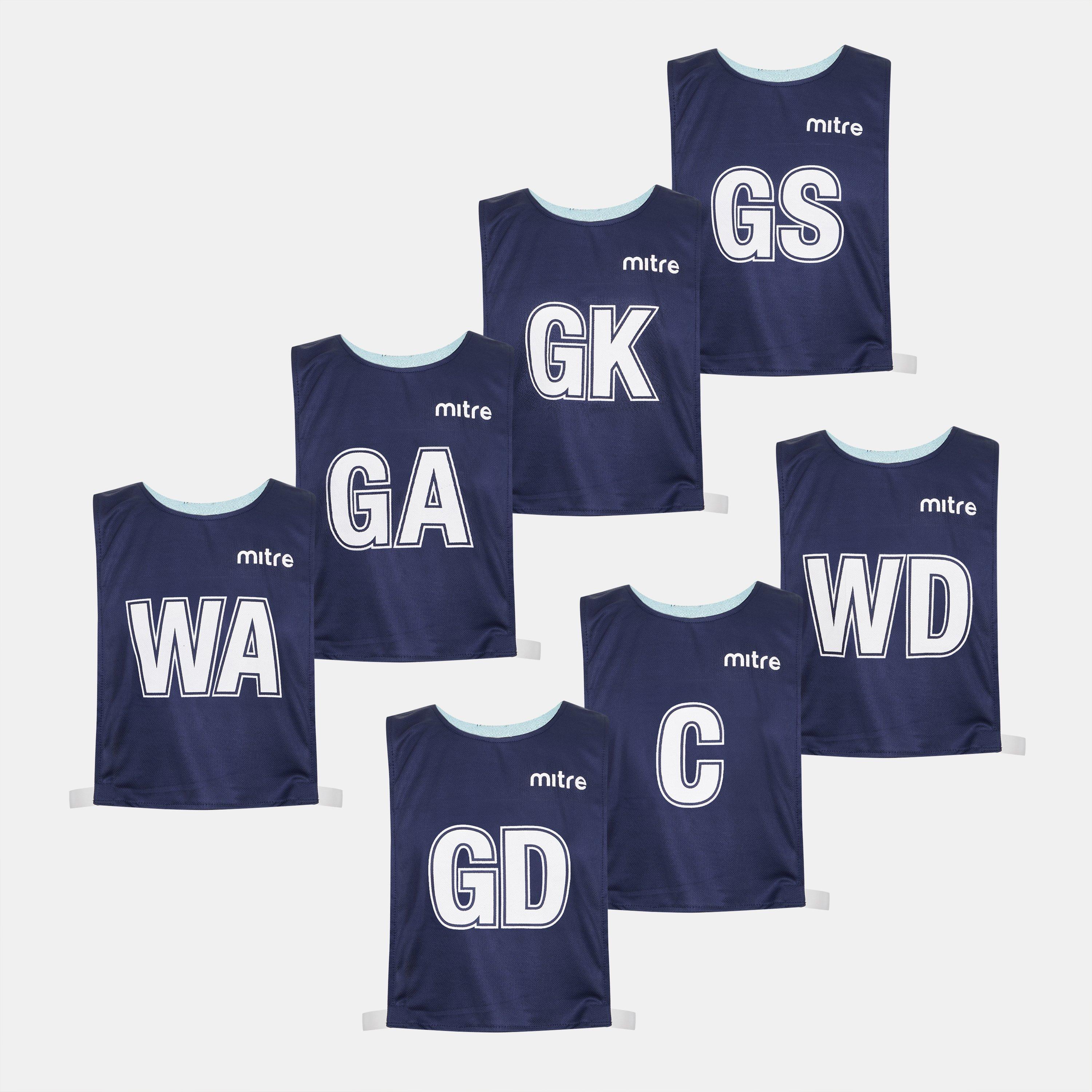 Sky/Navy - Mitre - Adults Netball Bibs - 3