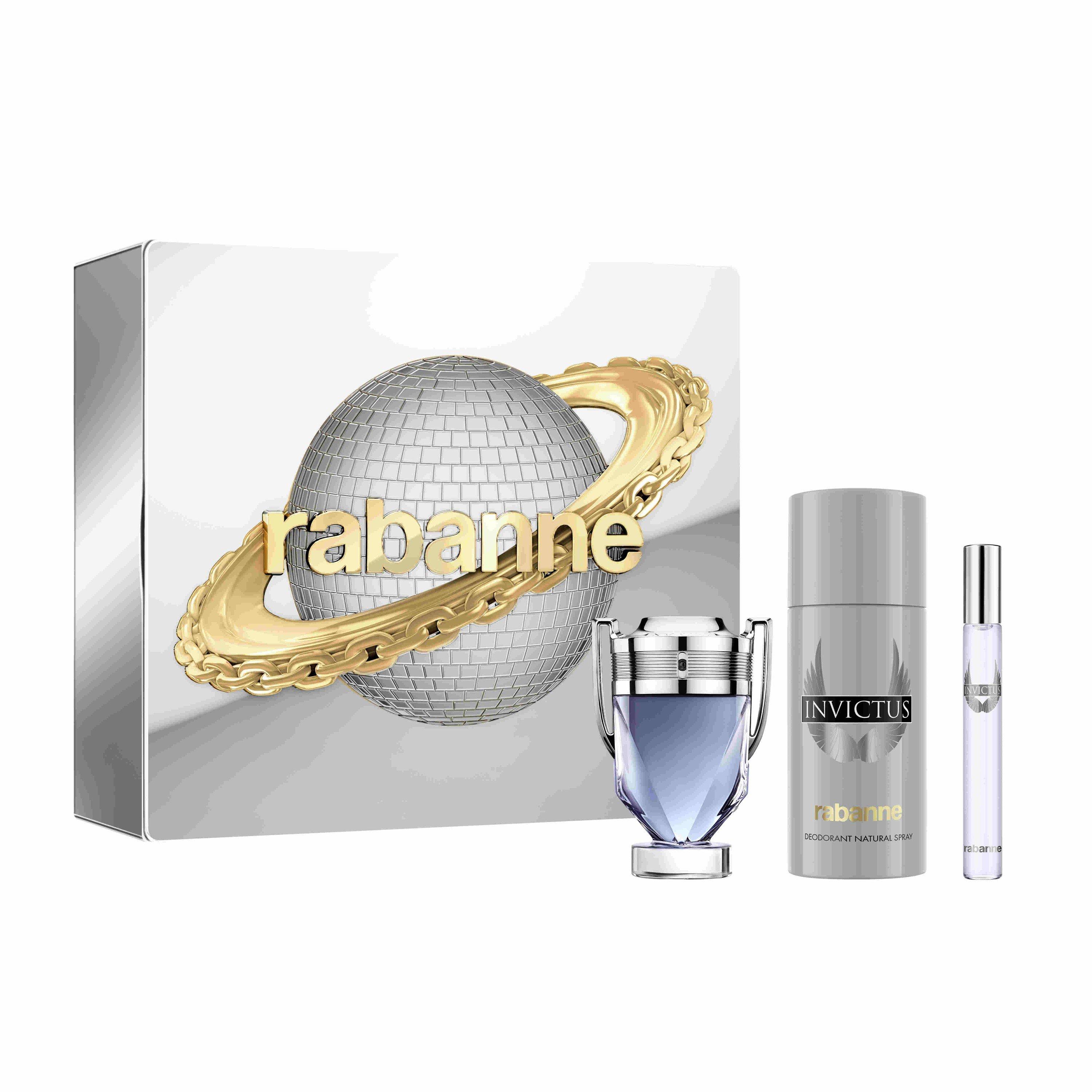 Clear - Rabanne - Rabanne Set Invictus Eau de Toilette 50 ml + Deodorant 150 ml + Eau de Toilette 10 ml - 1