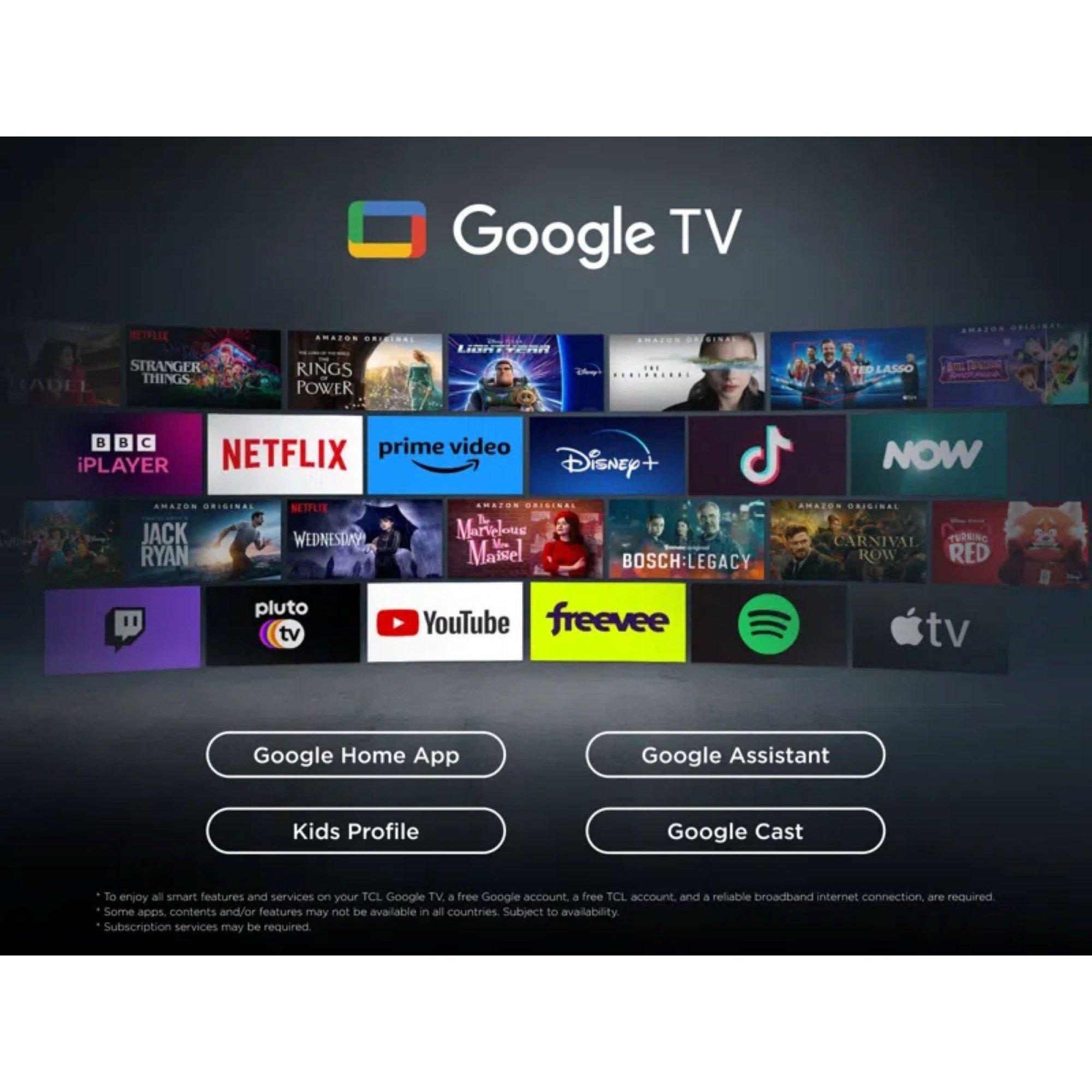 Black - TCL - TCL C6K-UK 55 inch Premium QD-Mini LED 144Hz 4K HDR High Brightness Dolby Atmos Smart Google TV - 11