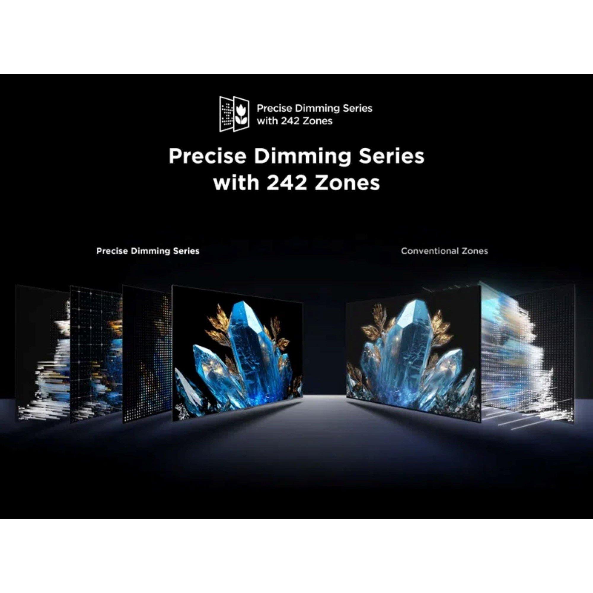 Black - TCL - TCL C6K-UK 55 inch Premium QD-Mini LED 144Hz 4K HDR High Brightness Dolby Atmos Smart Google TV - 7